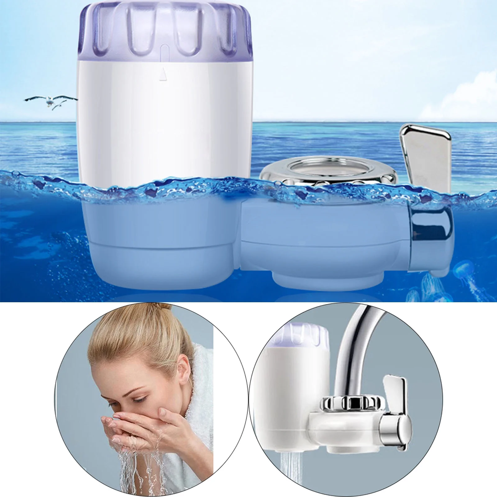 Suzicca Water Filter for , Water Purifier, Home Water Filtration System Neutral Direct Drinking Kitchen Tap Water Pre-Filter