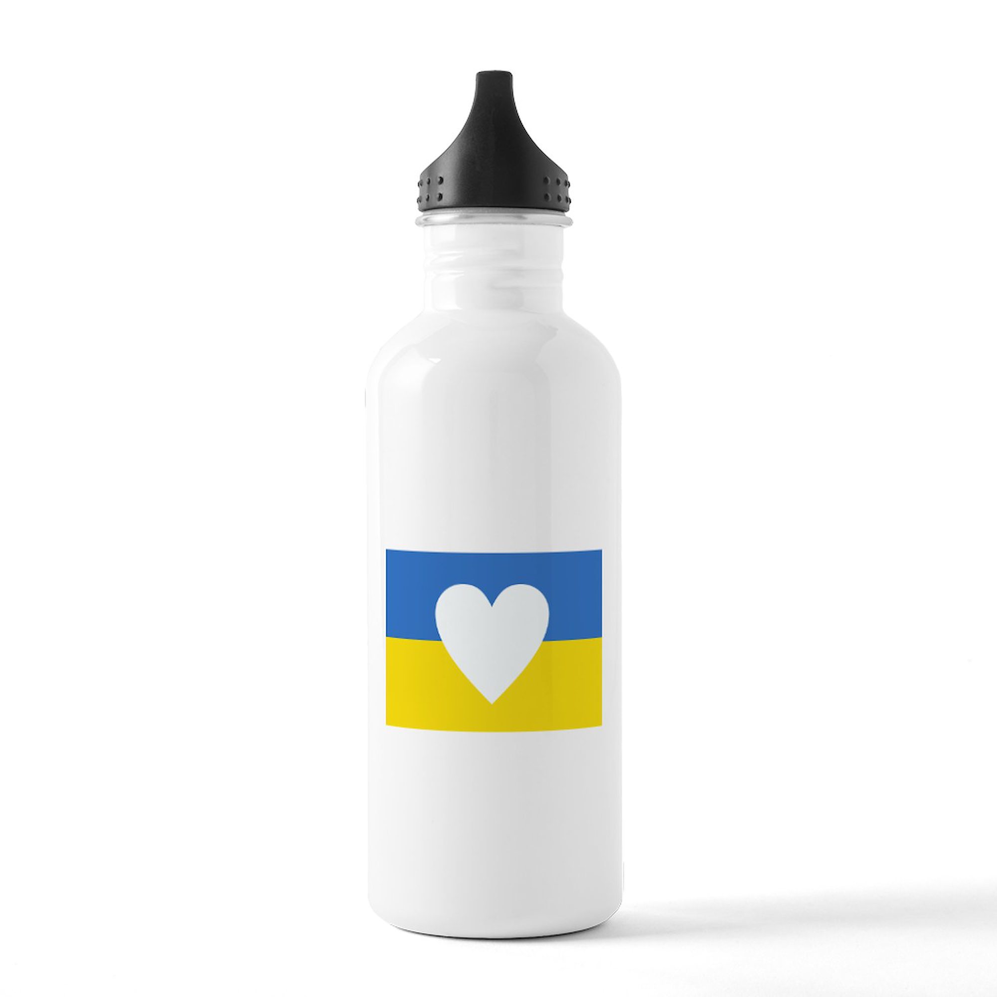 CafePress - Ukraine Heart - Stainless Steel Water Bottle, Sports Bottle, 1.0L
