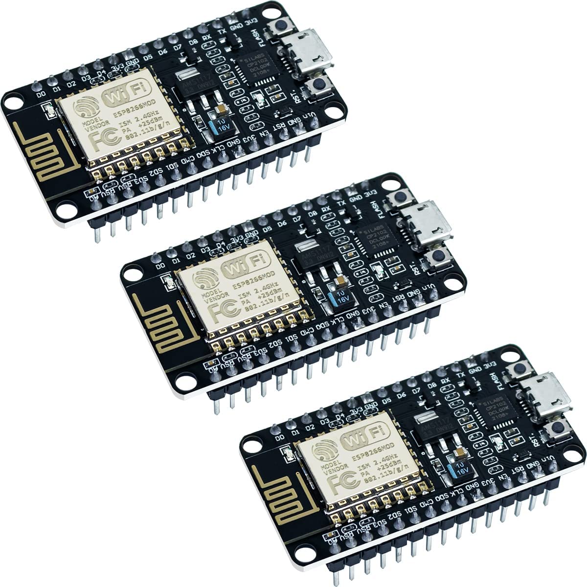 3Pcs ESP8266 NodeMCU CP2102 ESP-12E Wireless WiFi Module Internet of Things Development Board Compatible