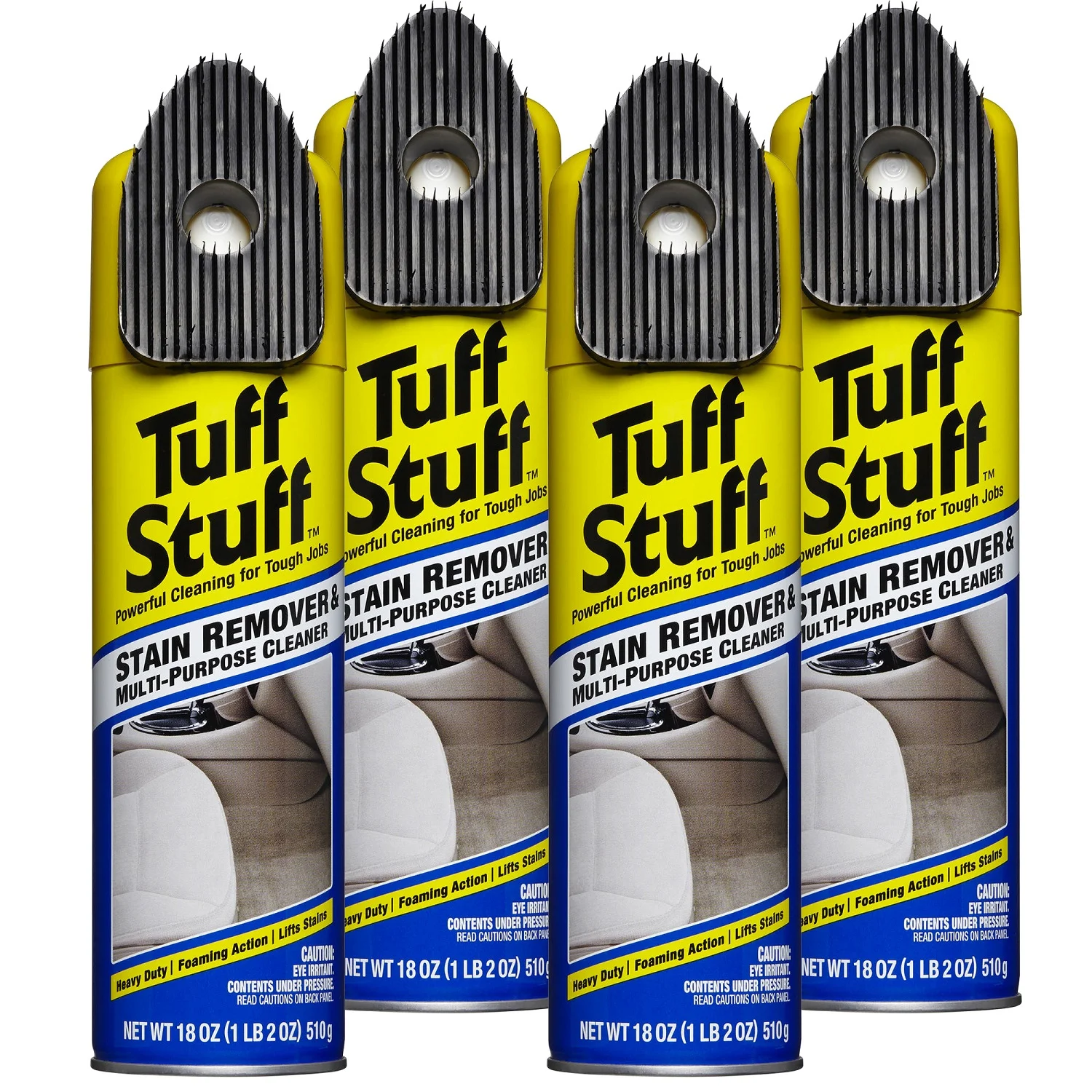 Tuff Stuff Multi-Purpose Foam Cleaner and Stain Remover, 18 Oz. (4-PACK)