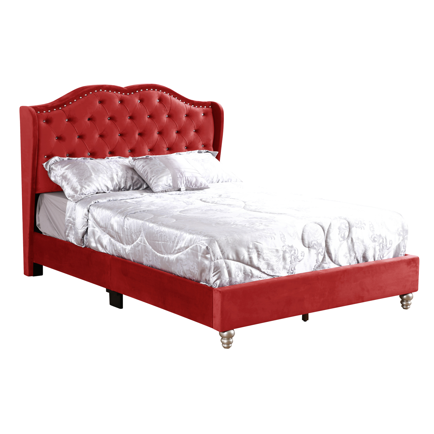 Glory Furniture Joy G1933-FB-UP Full Upholstered Bed , CHERRY
