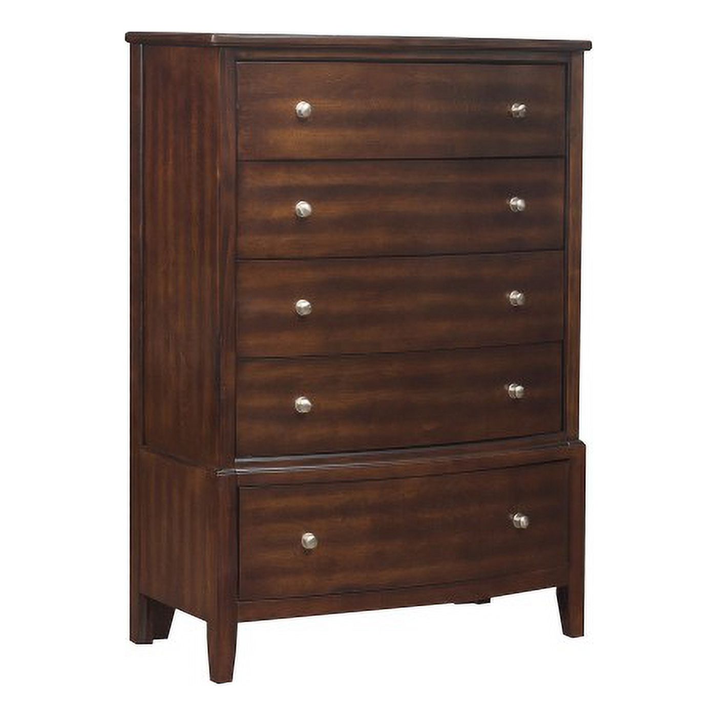 Home Elegance Cherry Wood Chest with Nickel Drawer Front