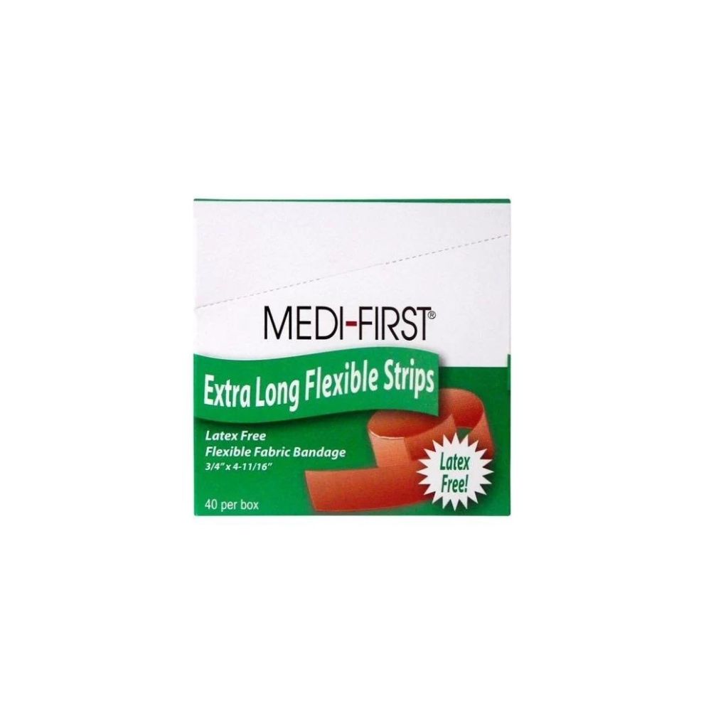 Flexible Fabric Extra Long Bandages Strip - 3/4
