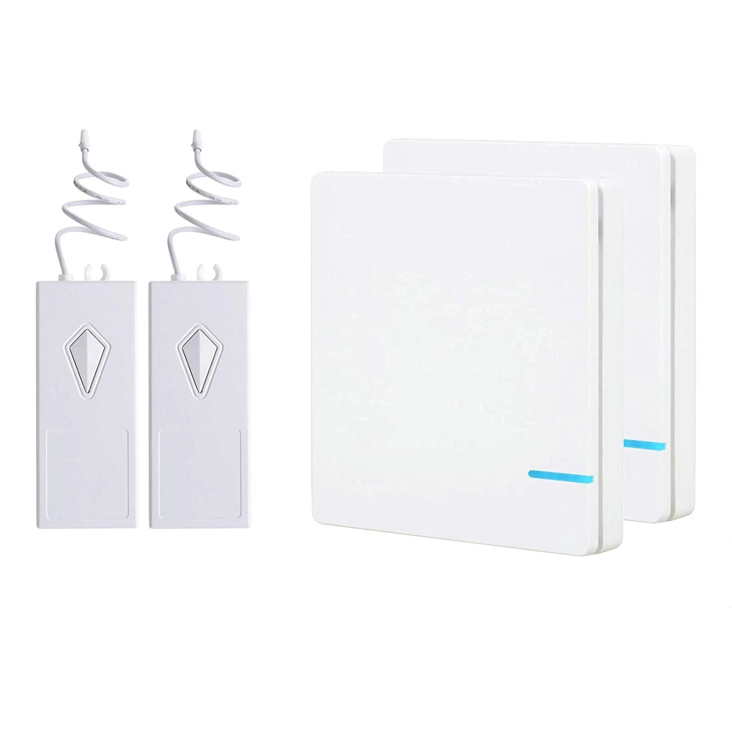 GREENCYCLE Smart Light Switch WiFi Wall Wireless 2x 1-gang Switch + 2x WIFI Receiver Compatible with Amazon Alexa and Google Home Remote Control Lights and Appliances Timing Function