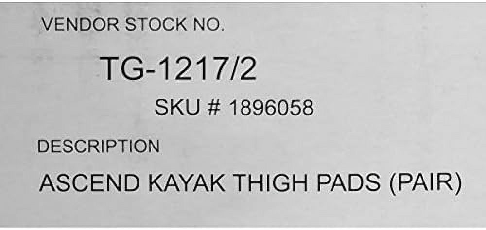 Boat Foam Thigh Pads -1217-2 163158 | Black Kayak (Pair)