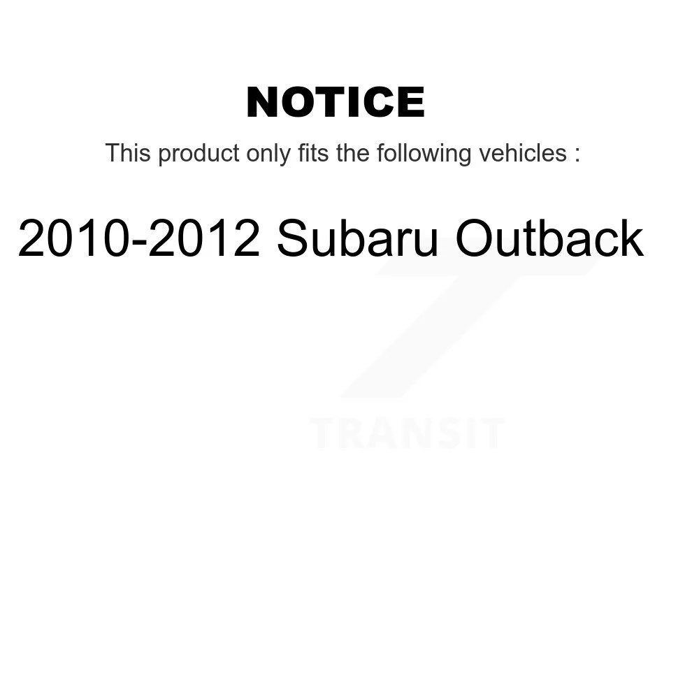 Transit Auto - Rear Complete Shock Assembly And TOR Link Kit For 2010-2012 Subaru Outback KSS-105281