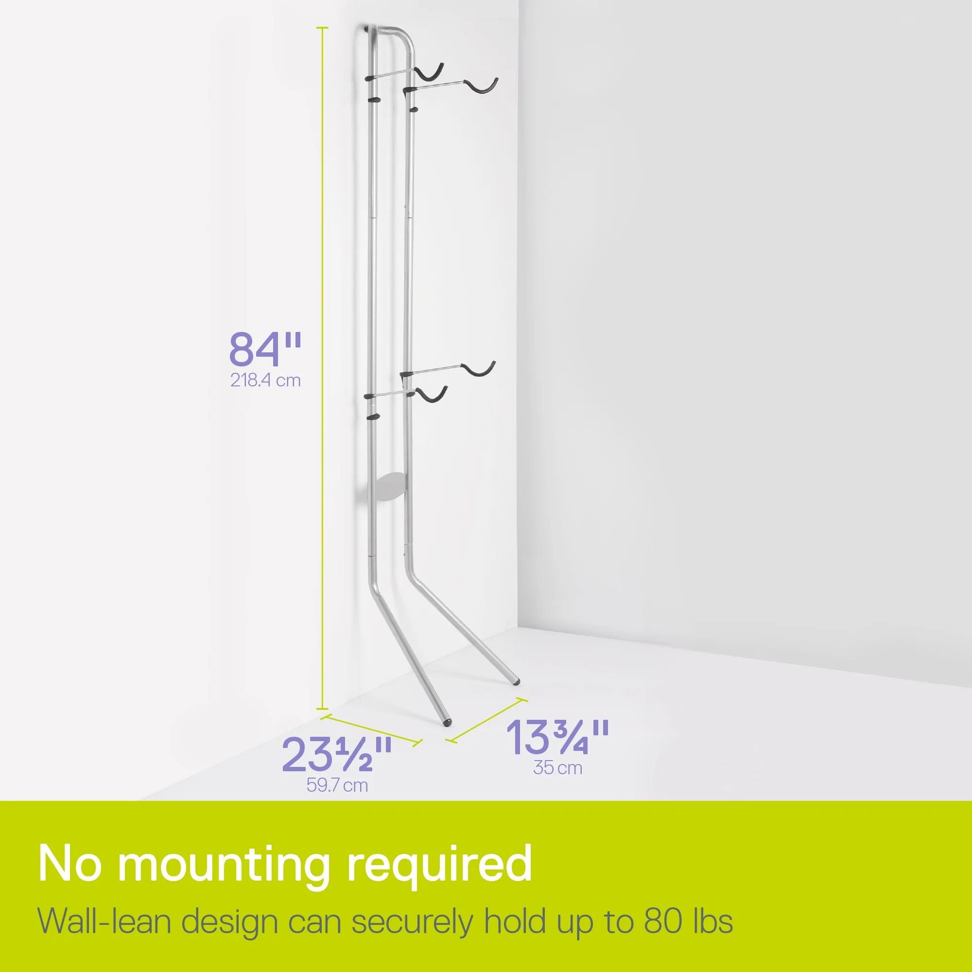 Delta Cycle Two Bicycles Stand Indoor Bicycles Rack for Garage