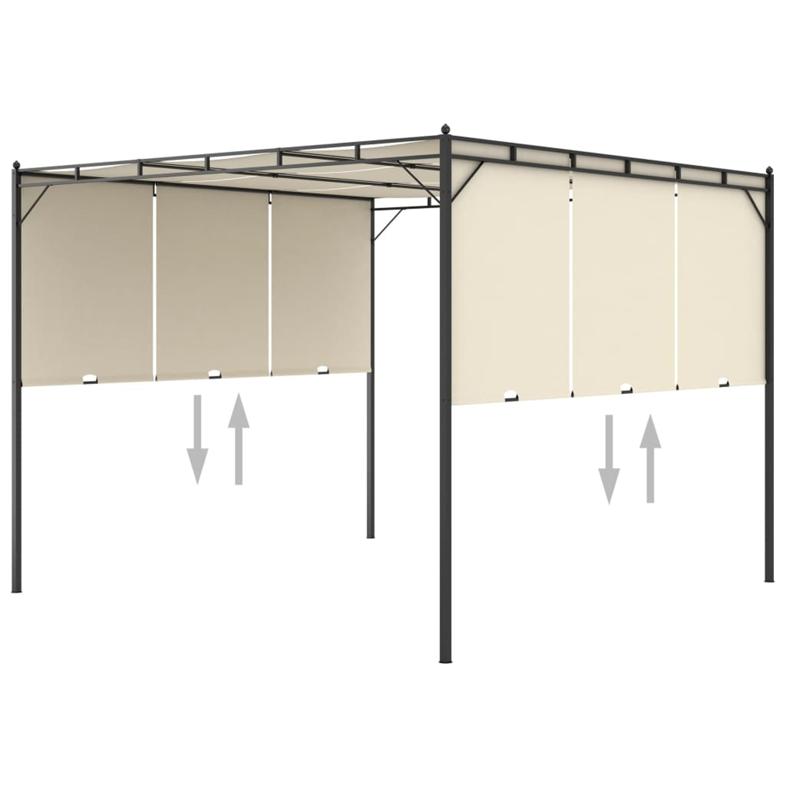 Suzicca Garden Gazebo with Side Curtain 118.1