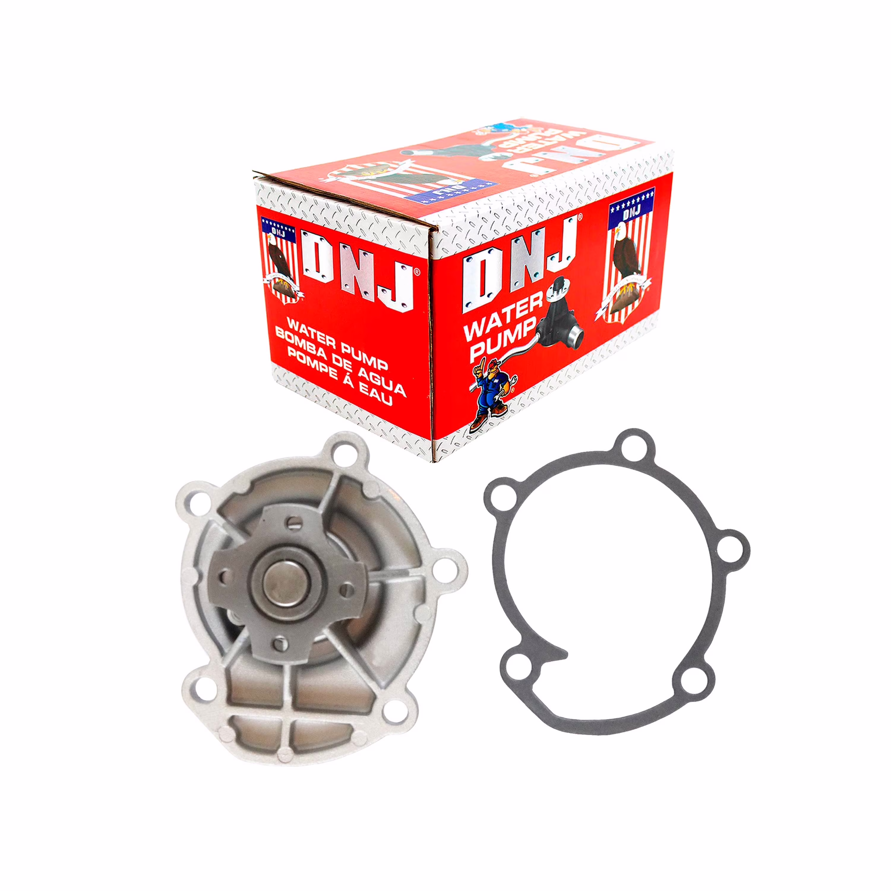 DNJ WP4268 Water Pump Fits Cars & Trucks 85-94 Saab 900 2.0L-2.1L L4 DOHC Turbocharged B212I