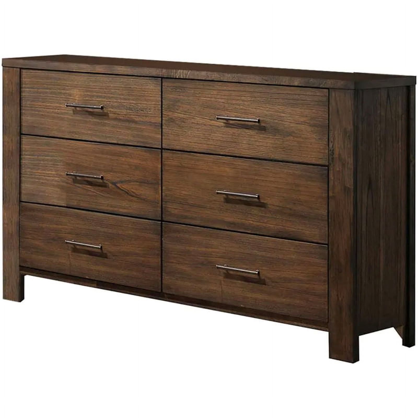 Home Square 2-Piece Set with King Bed with Storage and 6 Drawer Dresser