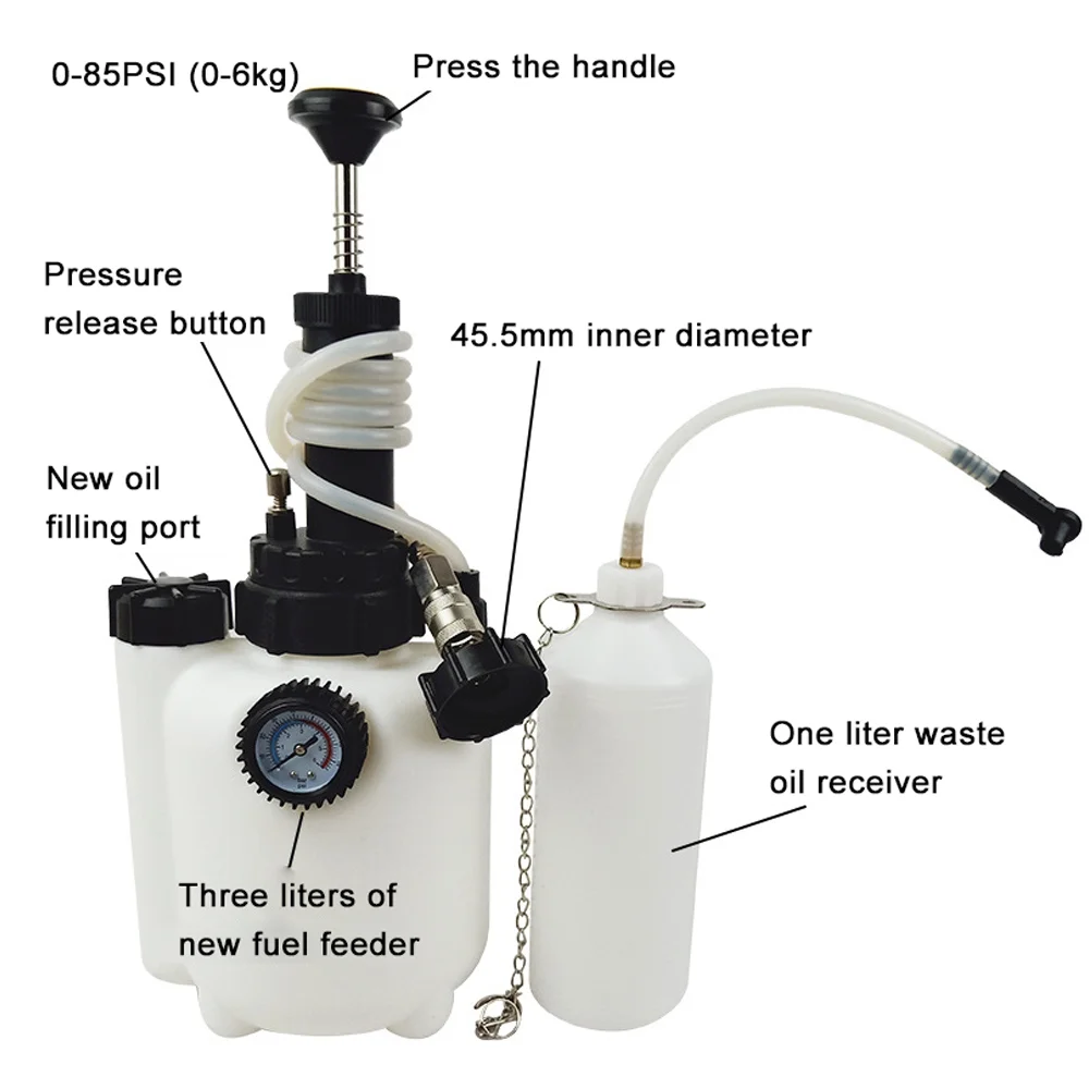 Nebublu Car Brake Oil Replacement Tool, Double,scale Dial Vacuum Pressure Pump, Automatic Fluid Transmission, Automobile Fault Detector