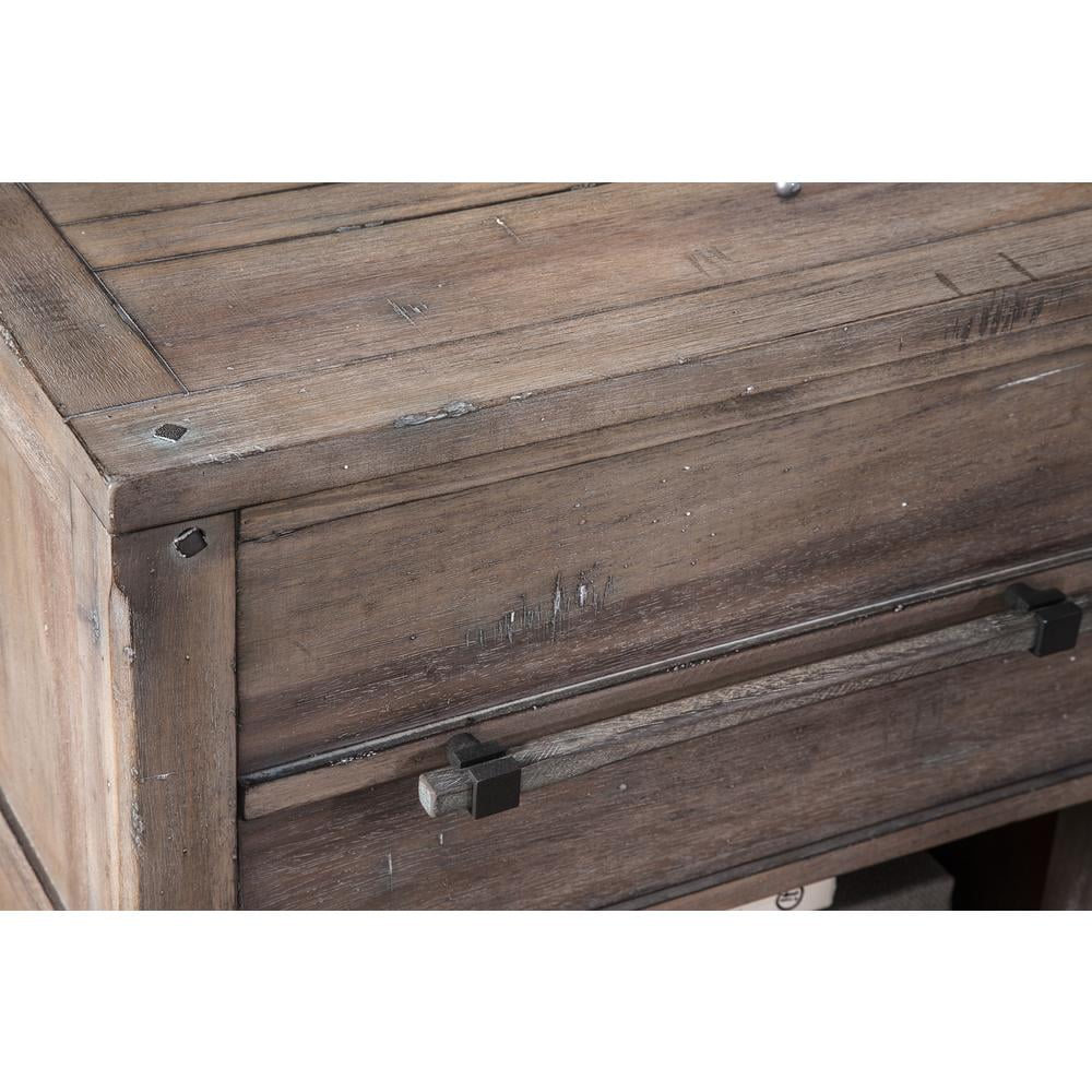 American Woodcrafters Aurora 7-Drawer Weathered Gray Wood Dresser