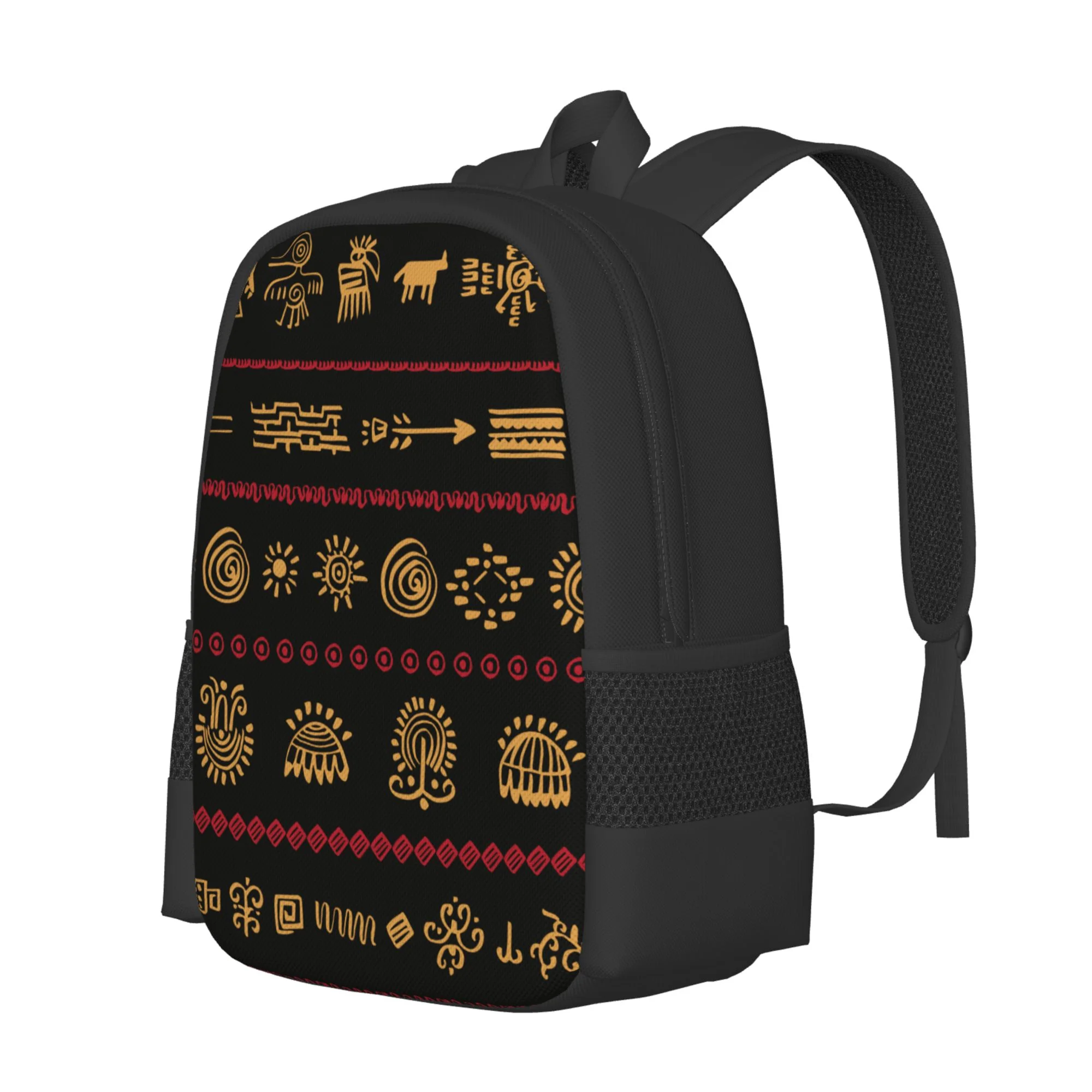 DouZhe Lightweight Backpack, Boho Ethnic Tribal Elements Prints Travel Outdoor Hiking Bag School Bookbag Casual Daypack Backpacks for Women Men