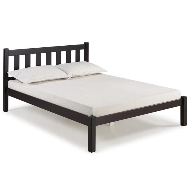 Poppy Full Size Wood Platform Bed, Espresso