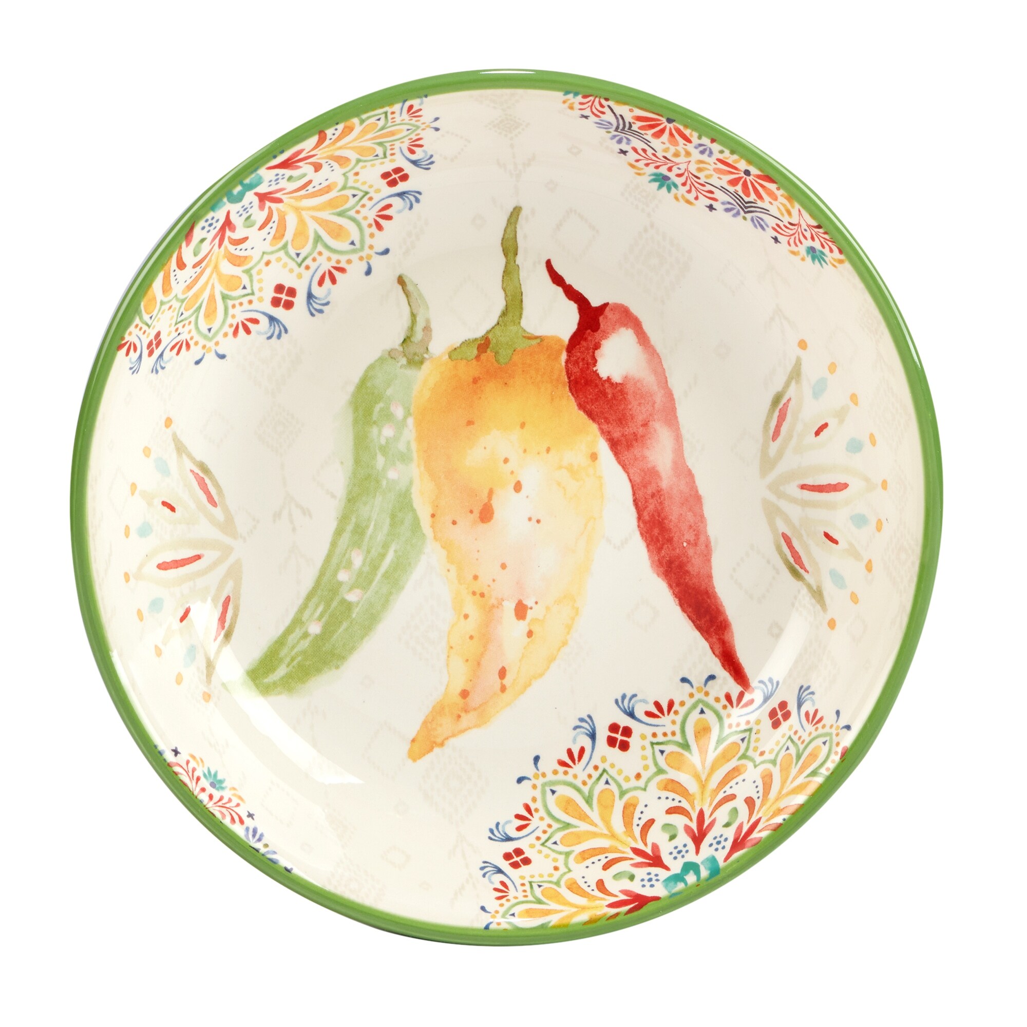 Certified International  Sweet and Spicy 40 oz. Soup/Cereal Bowls, Set of 4 - 9