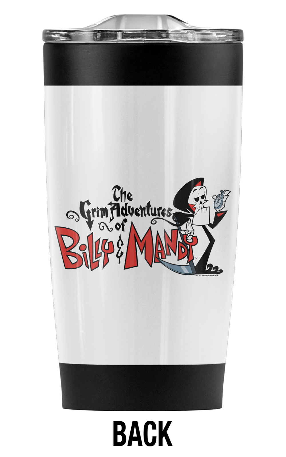 The Grim Adventures Of Billy & Mandy/Logo Stainless Steel Tumbler 20 oz Coffee Travel Mug/Cup, Vacuum Insulated & Double Wall with Leakproof Sliding Lid | Great for Hot Drinks and Cold Beverages