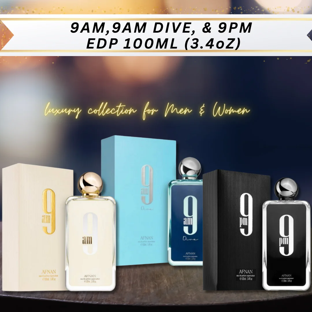 9Am, 9Pm & 9Am Dive LUXURY COLLECTION EDP- 100ML (3.4Oz) BY AFNAAN