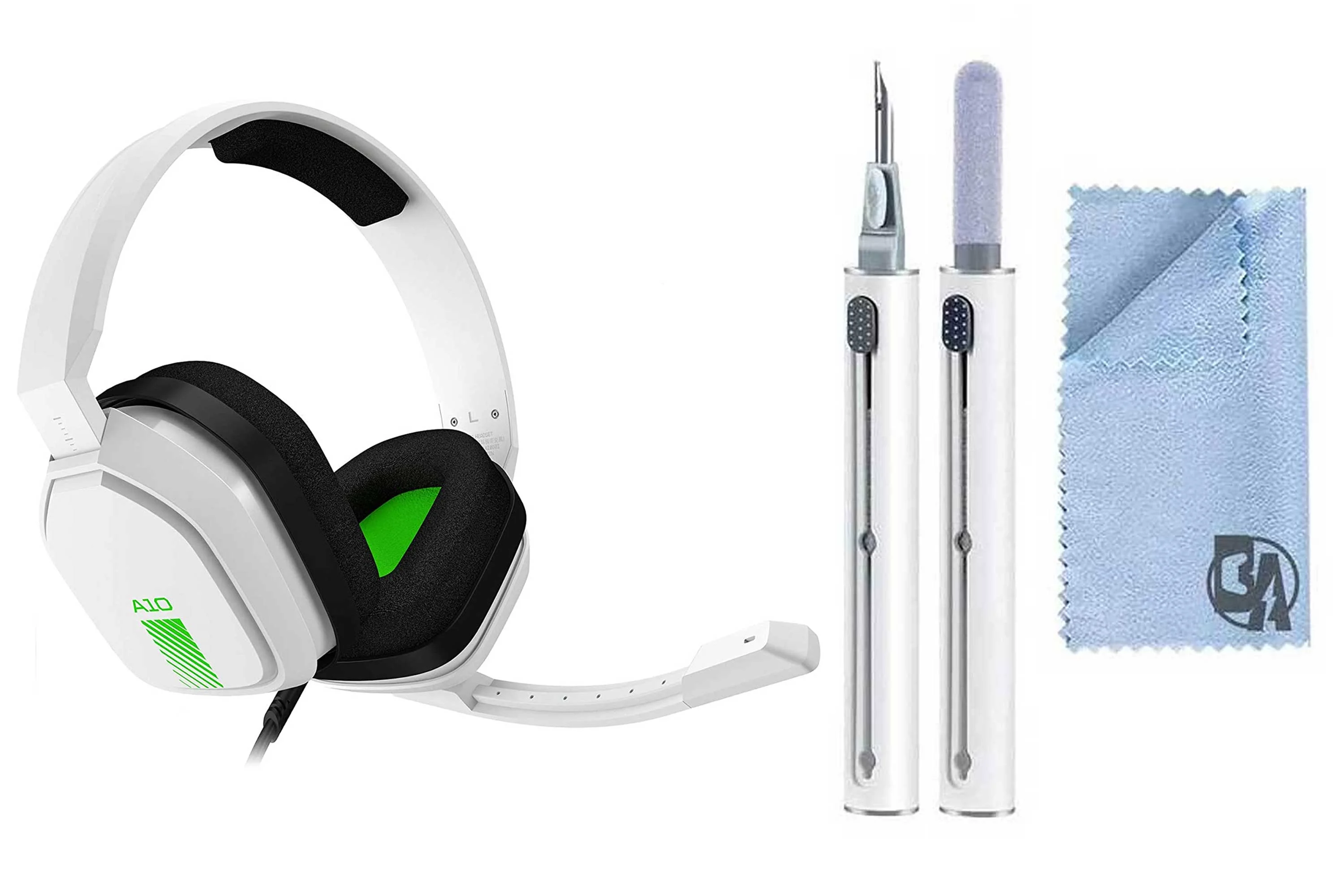 ASTRO Gaming A10 Wired Gaming Headset, Lightweight and Damage Resistant, 3.5 mm Audio Jack Like New White/Green