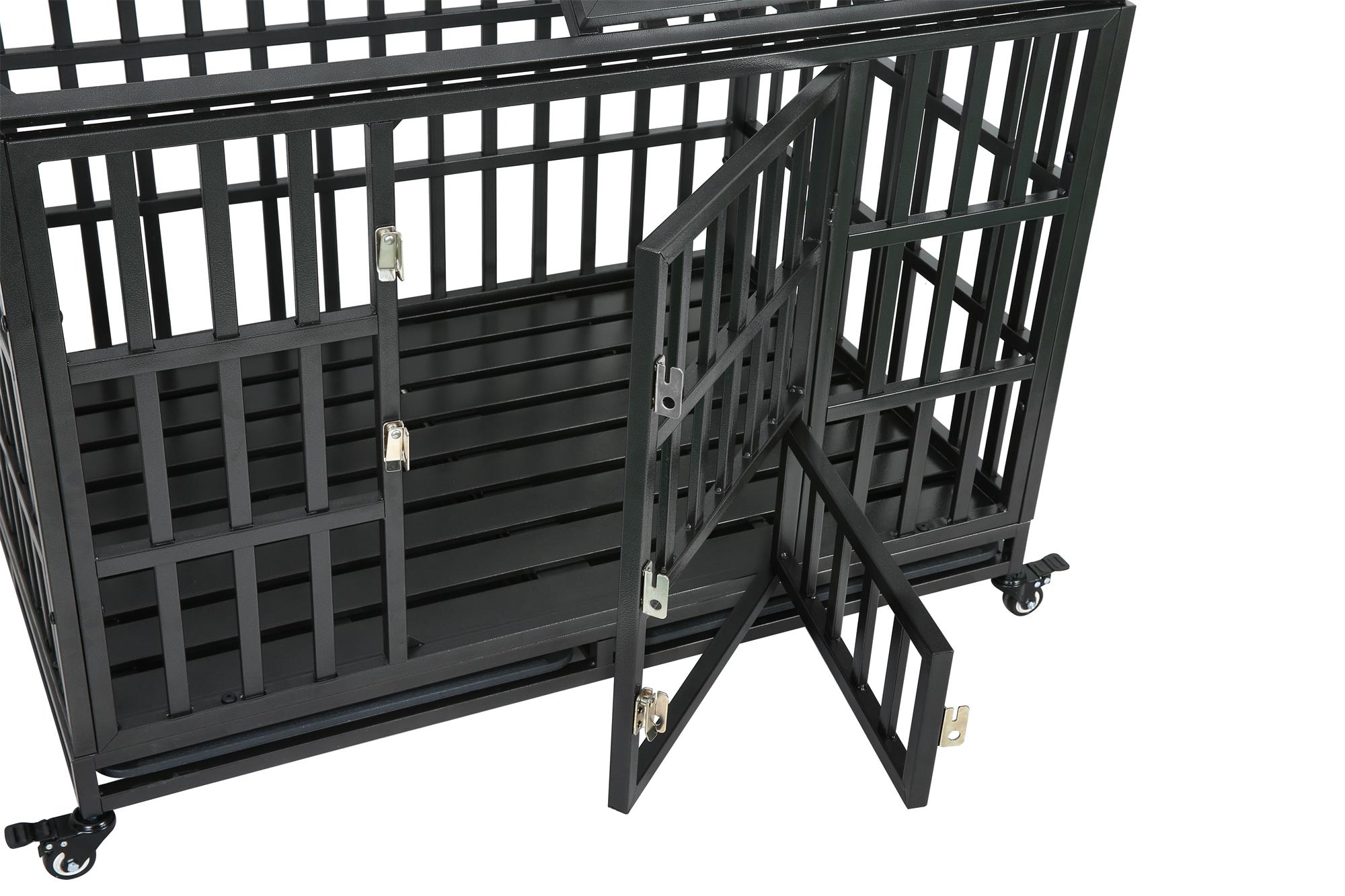 Dcenta Heavy Duty Dog Cage Crate with Roof