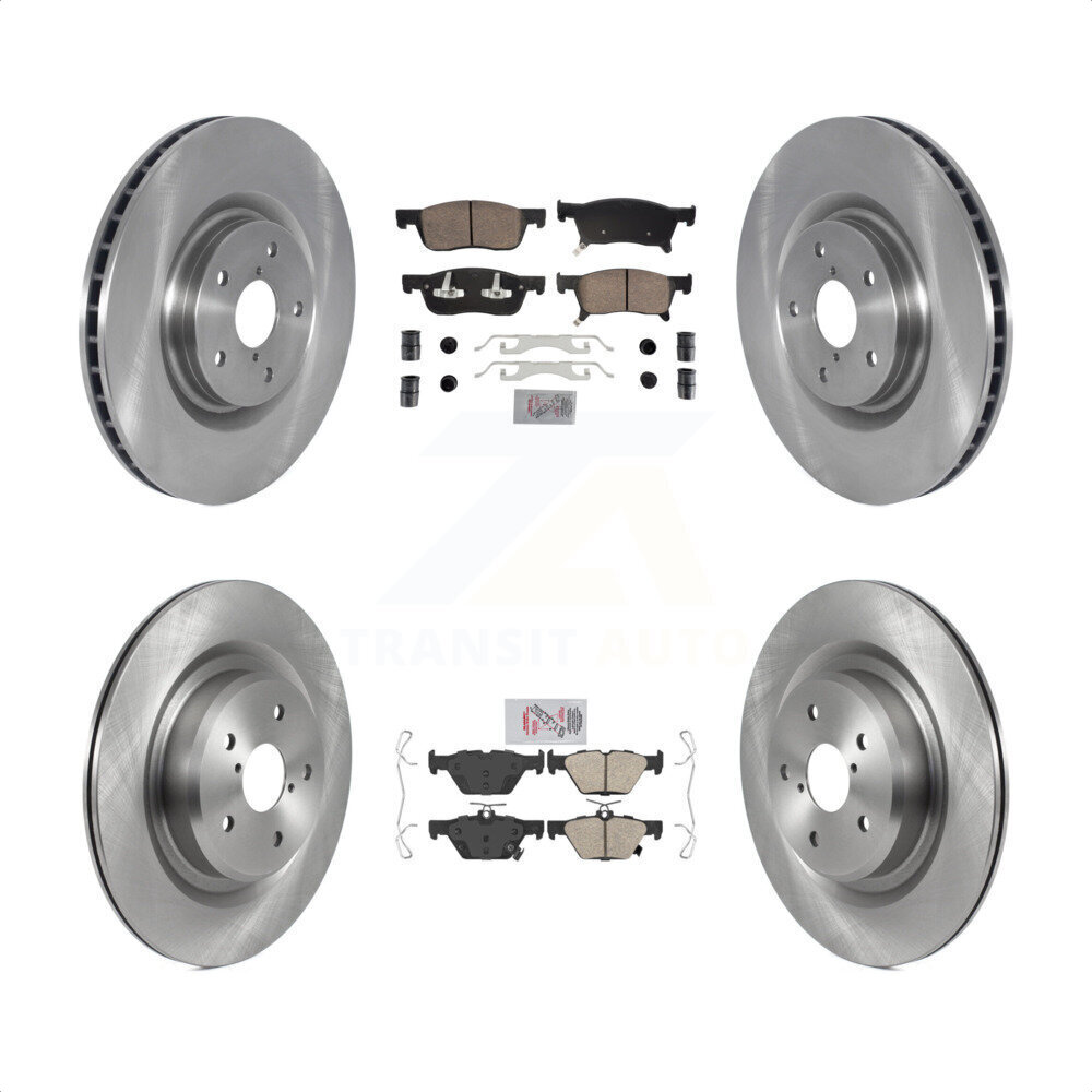 Transit Auto - Front Rear Ceramic Pads And Disc Brake Rotors Kit For 2019-2022 Subaru Ascent K8A-107257