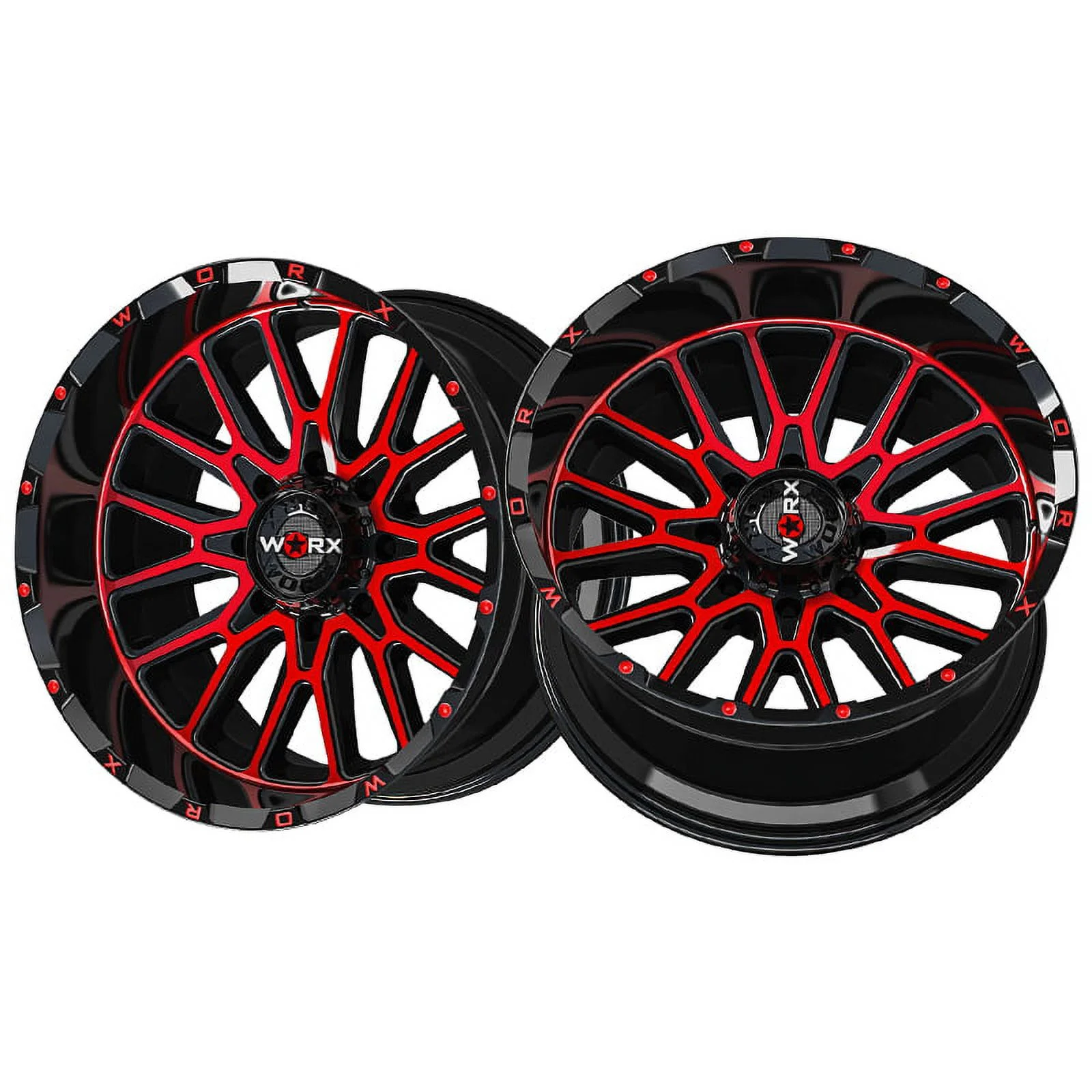 Worx Offroad 818MBR Machined Black Red Tint 20x12 8x180 -44mm (818MBR-2128944)