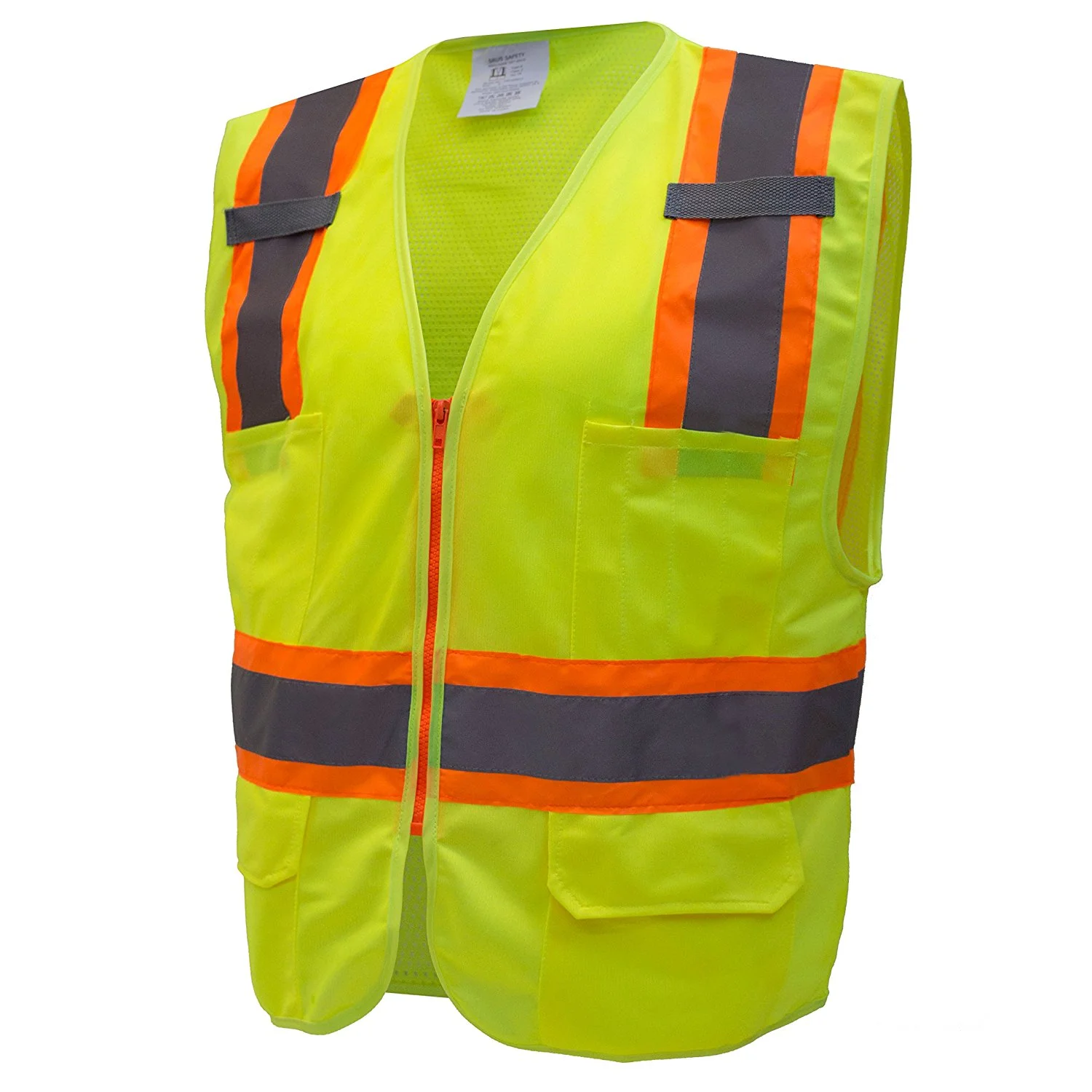 RK Safety Two Tone High Visibility Safety Vest- ANSI Class 2 - Neon Yellow / Extra Large