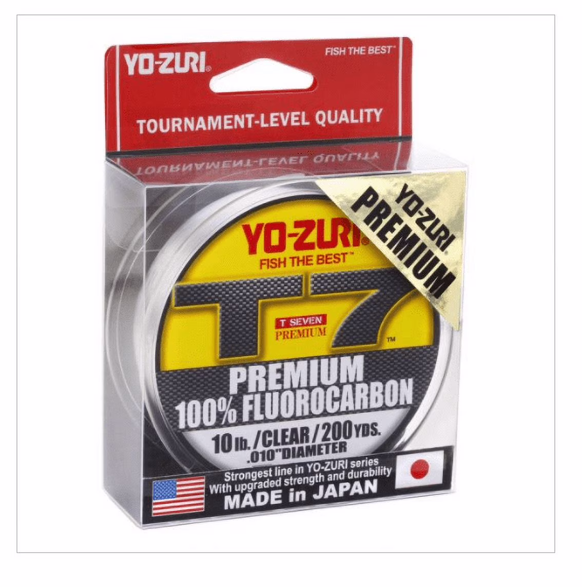Yo-Zuri T-7 Premium Fluorocarbon Line, 20lb, 1000yd, Clear