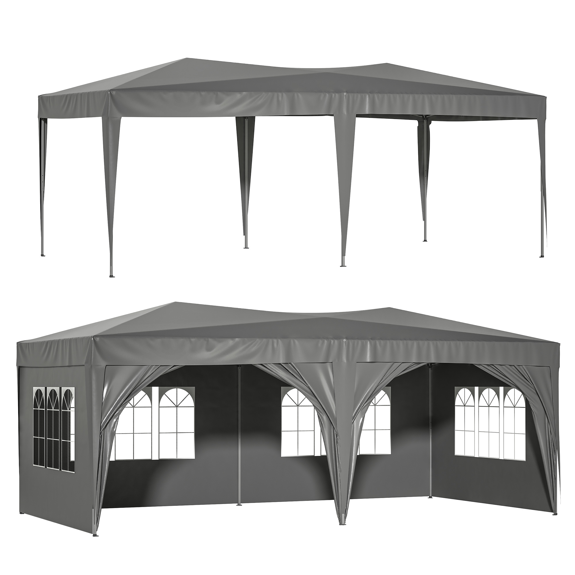 EZ Pop Up Canopy with Removable Sidewalls - 10'x20' - Instant Shade & Style
