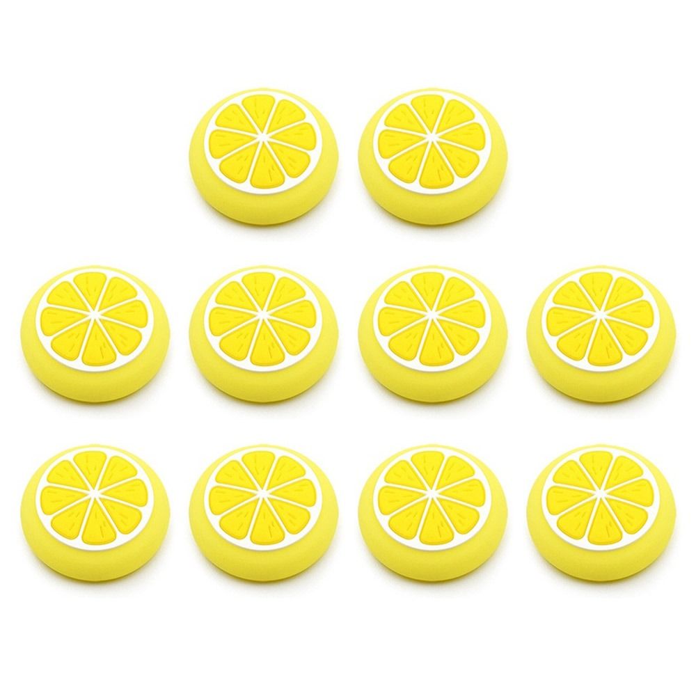 10pcs Soft Gamepad Game Controller Protective Case Thumb Grip Cap Silicone Joystick Cover YELLOW