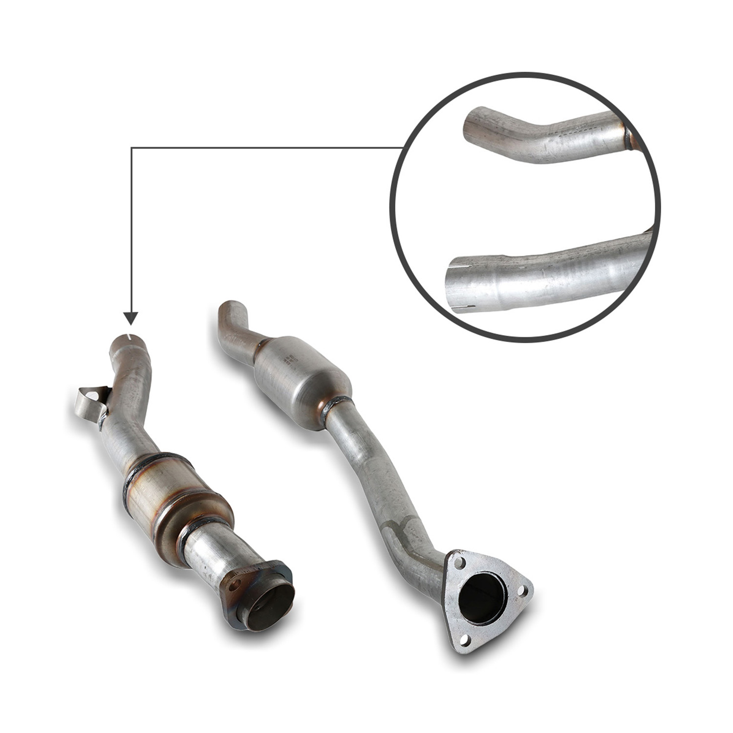 PANGOLIN 2Pcs Catalytic Converter Kit Compatible with 2009-2010 Subaru Impreza Outback Legacy Forester 2.5L Rear EPA Catalytic Converter Replacement Part