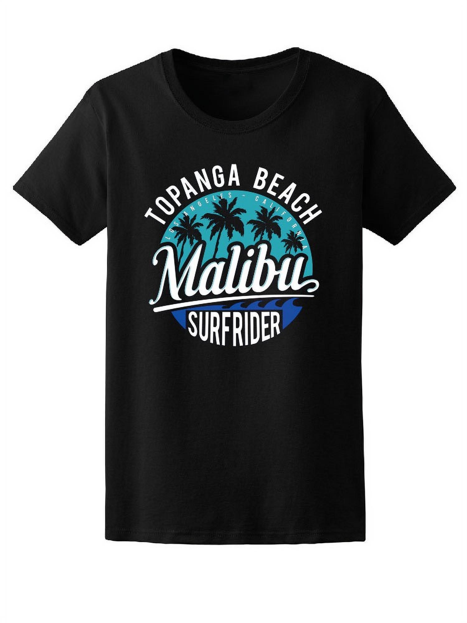Topanga Beach Malibu Surf Rider T-Shirt Women -Image by Shutterstock, Female Large