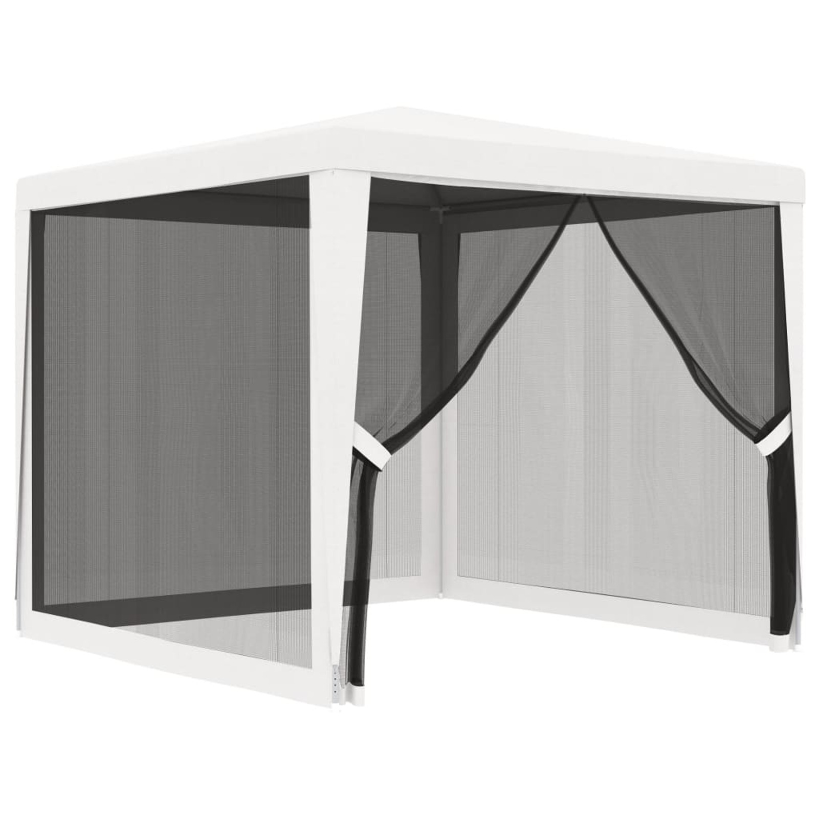 Anself Party Tent with 4 Mesh Sidewalls Outdoor Gazebo Canopy White Sun Shade Shelter for Wedding, Shows, BBQ, Camping, Festivals 8.2ft x 8.2ft x 7.9ft (L x W x H)