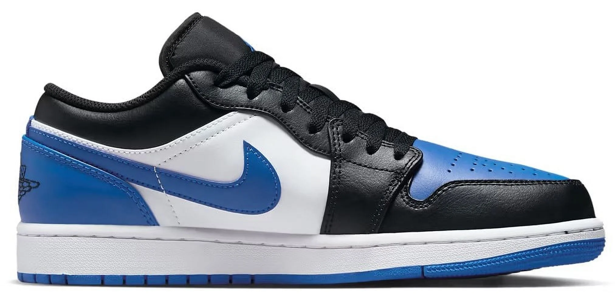 Men's Air Jordan 1 Low White/Royal Blue-Black-White (553558 140) - 11