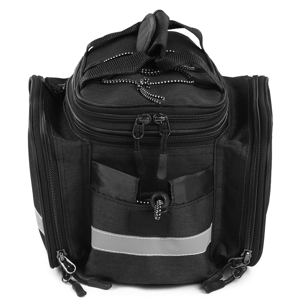 Rear Seat Bag Multifunction Expandable Waterproof MTB Pannier Bag Bike Rack Bag With Rain Cover