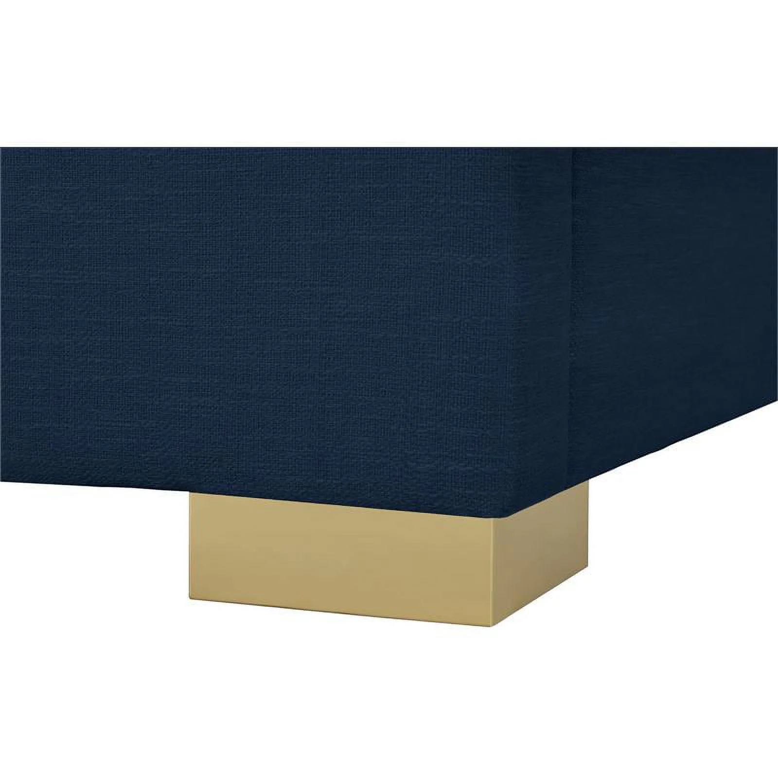 Meridian Furniture Pierce Navy Linen Textured Fabric King Bed