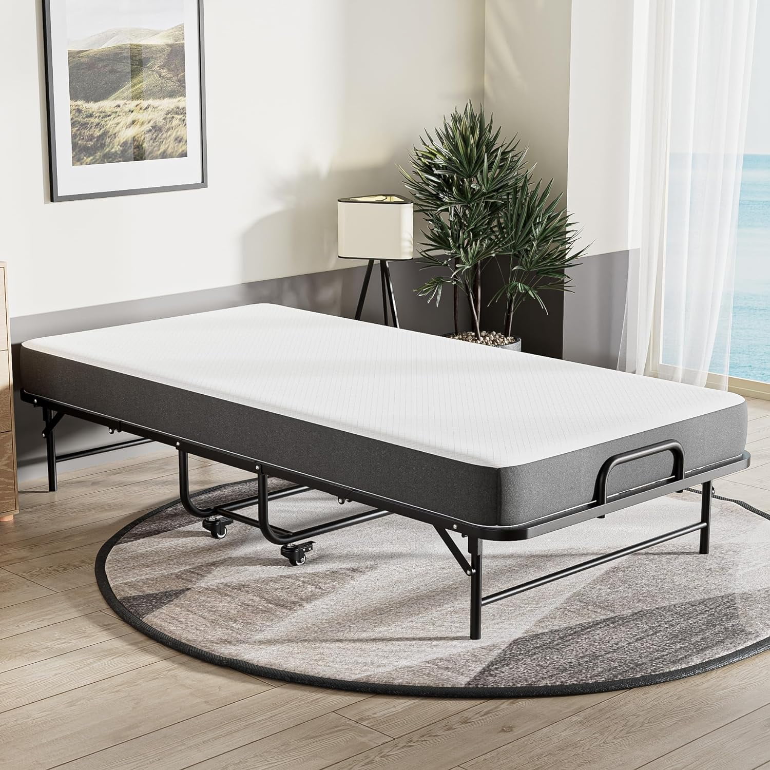 Folding Bed with Mattress, 75