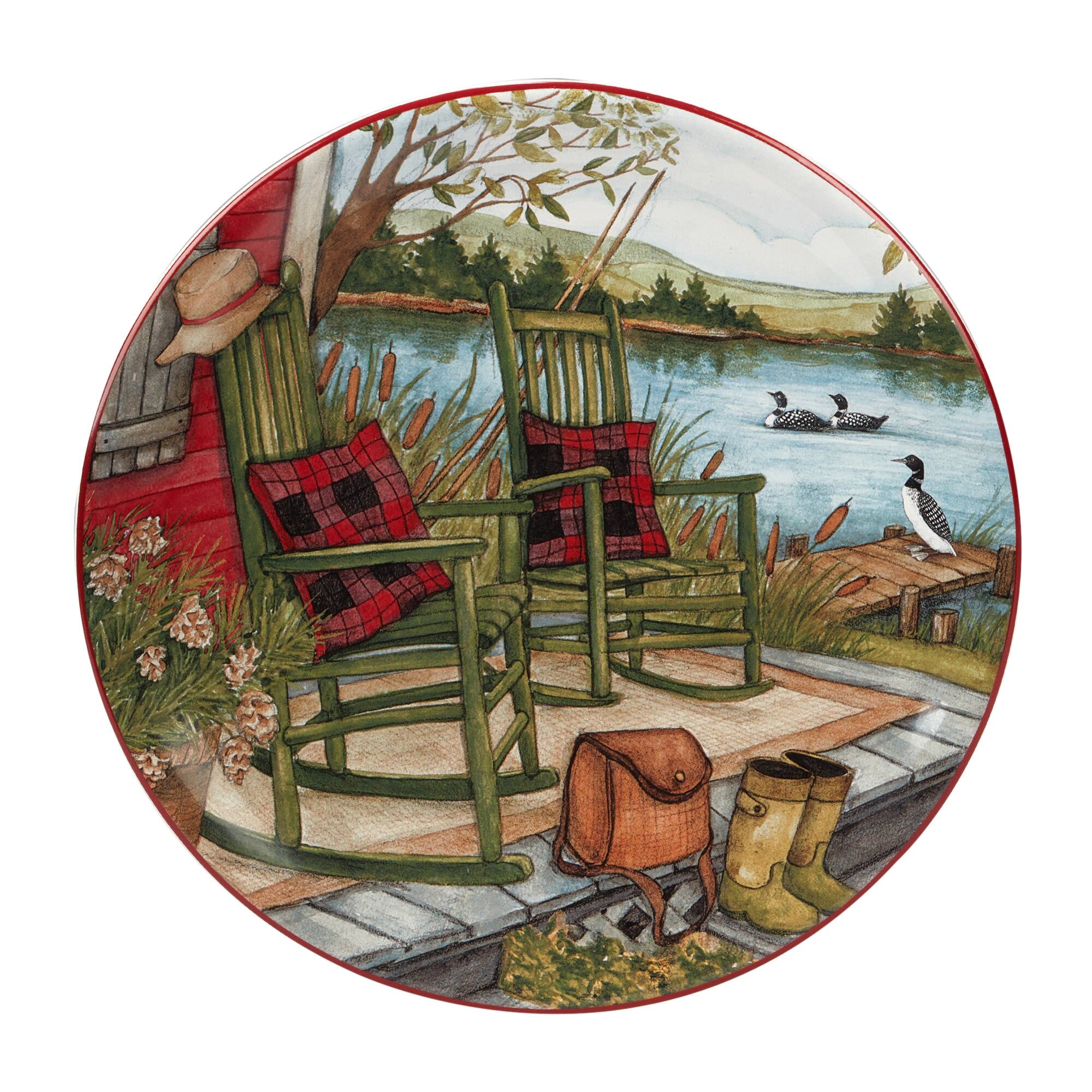 Certified International  Lake Retreat 9-inch Salad/Dessert Plates, Set of 4