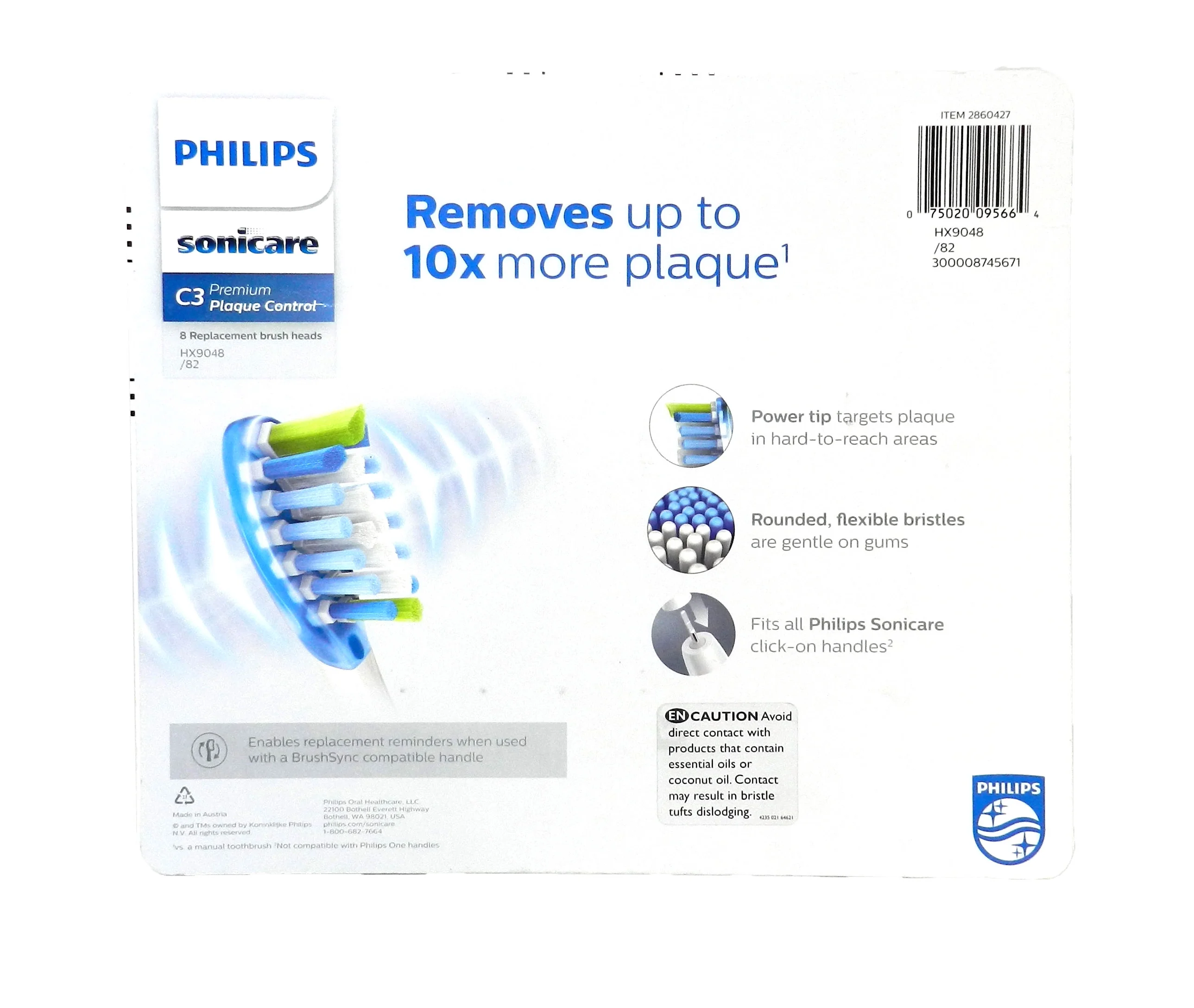 Philips Sonicare Premium Plaque Control Replacement Heads (8 Count)
