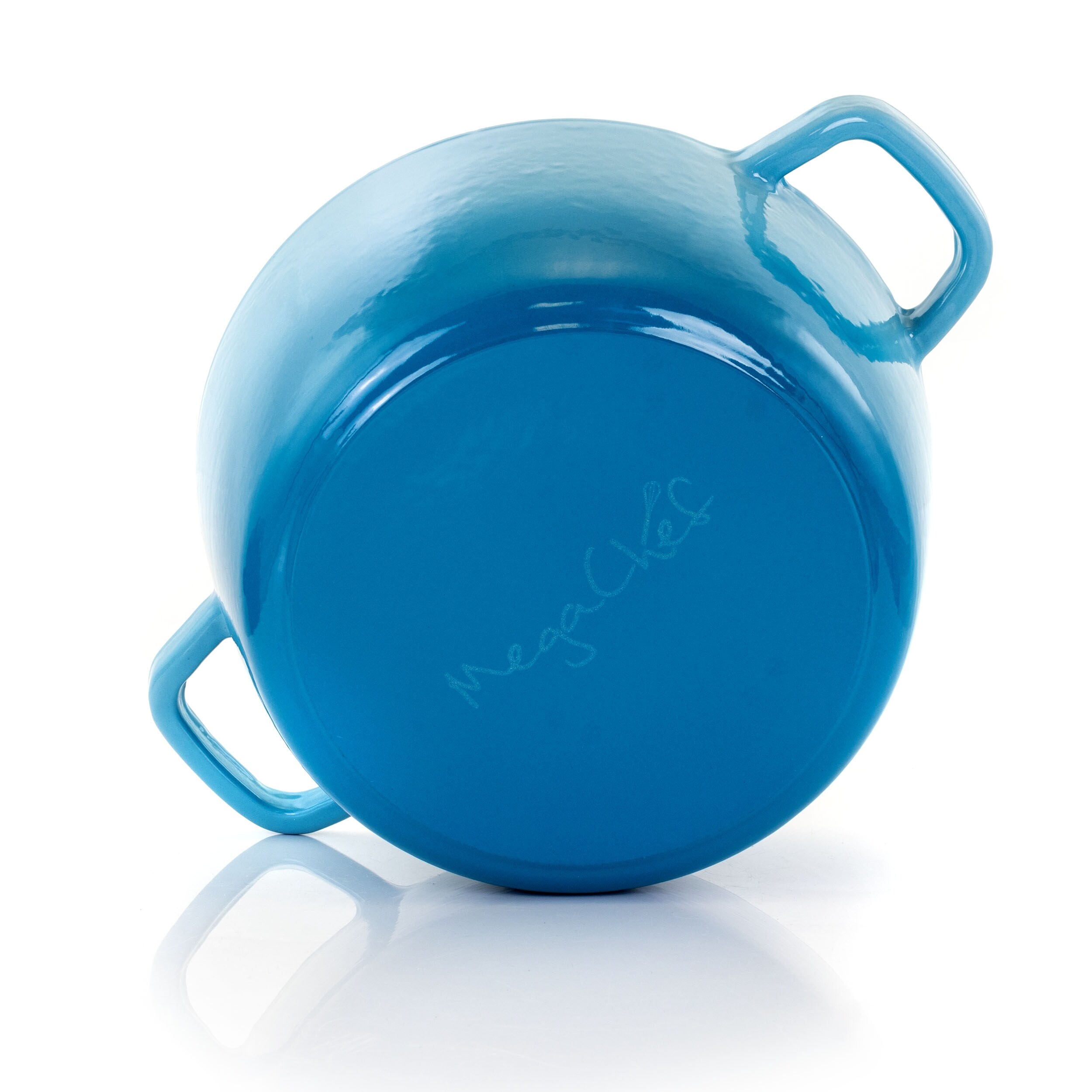 MegaChef  5 Qt Cast Iron Casserole Dish w/ Ombre Enameled Coating