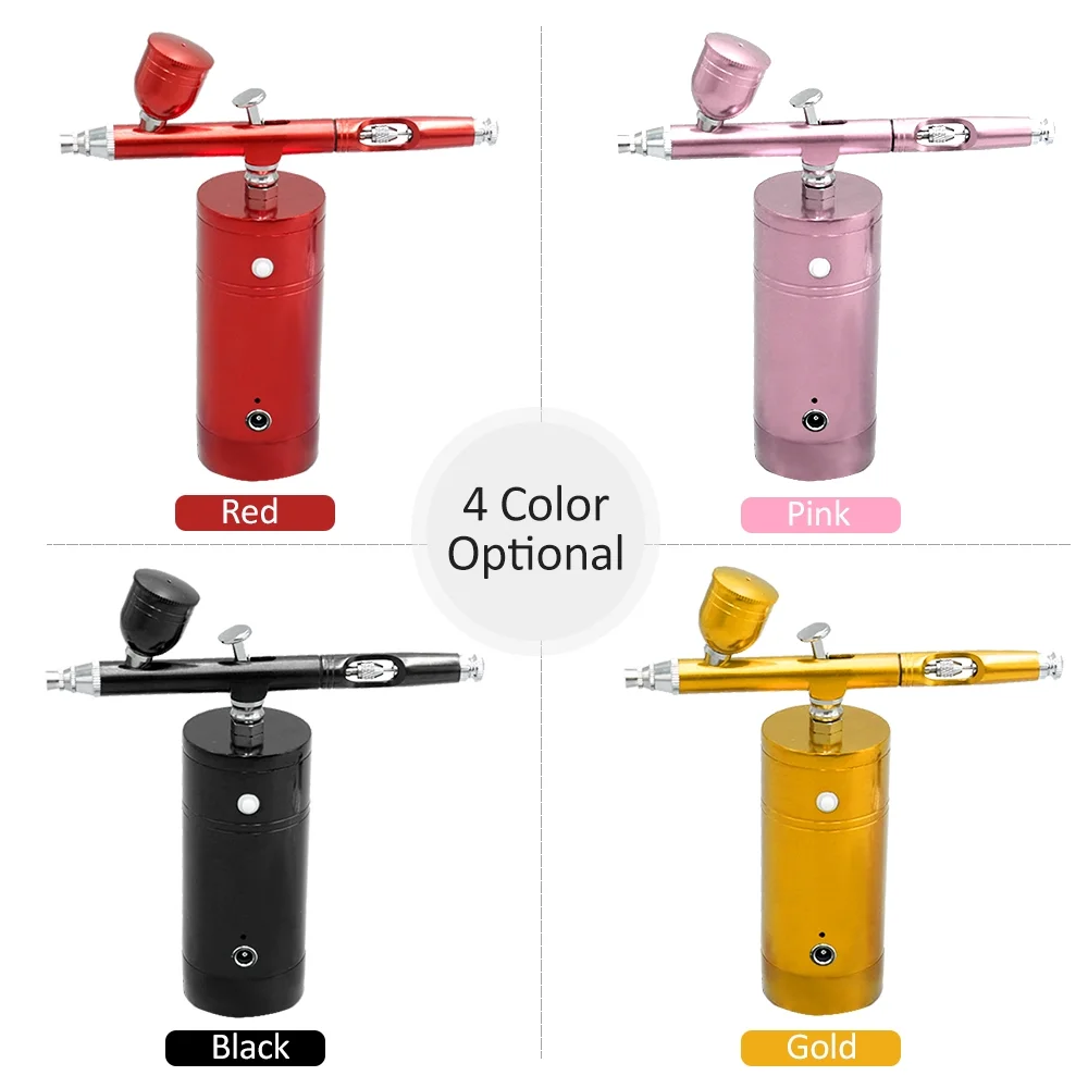 Htovila Rechargeable USB Airbrush Kit Portable Airbrush Compressor Spray Pump Handheld Airbrush for FX Makeup Painting Moisturizing