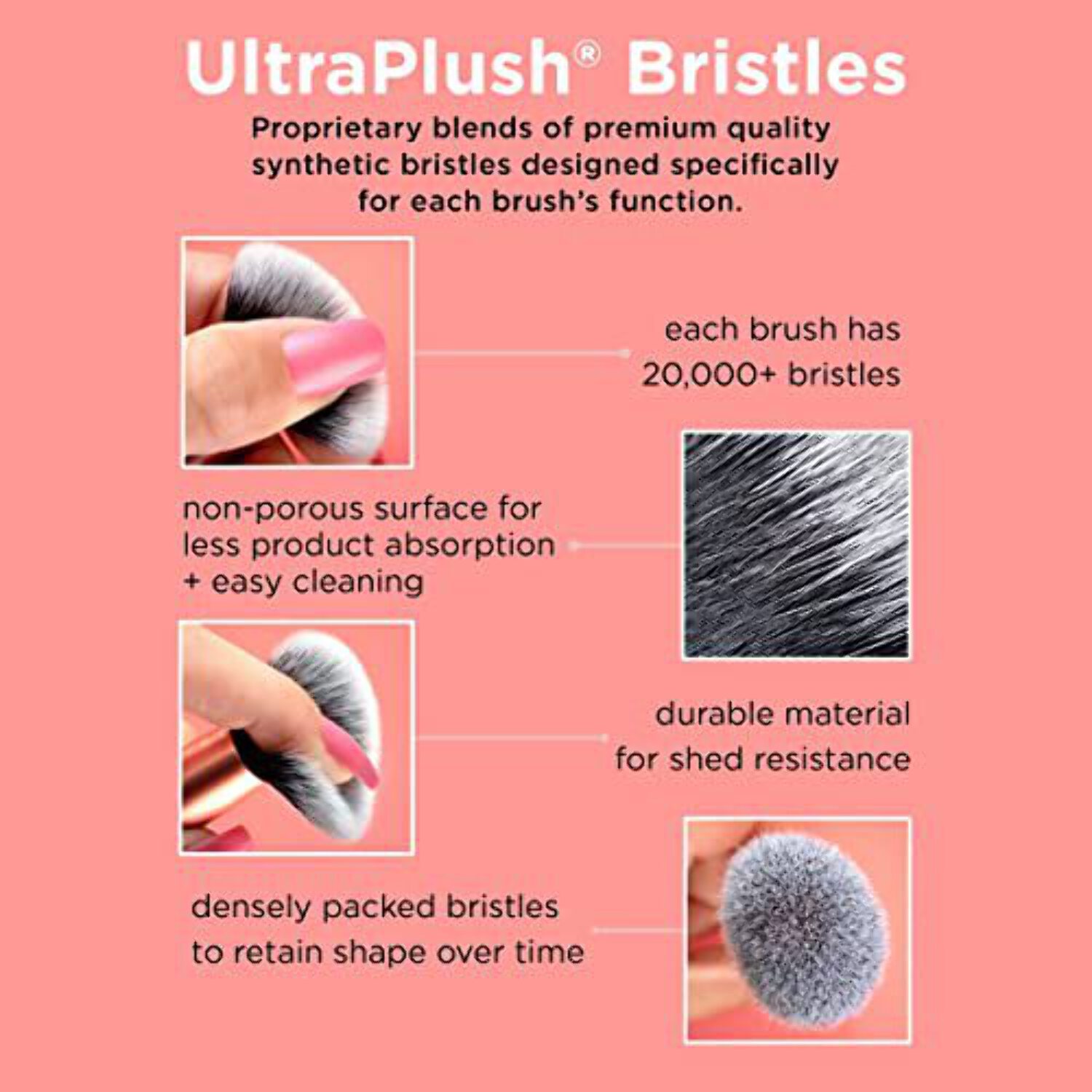 Real Techniques Liquid Foundation Blending Makeup Brush, Single