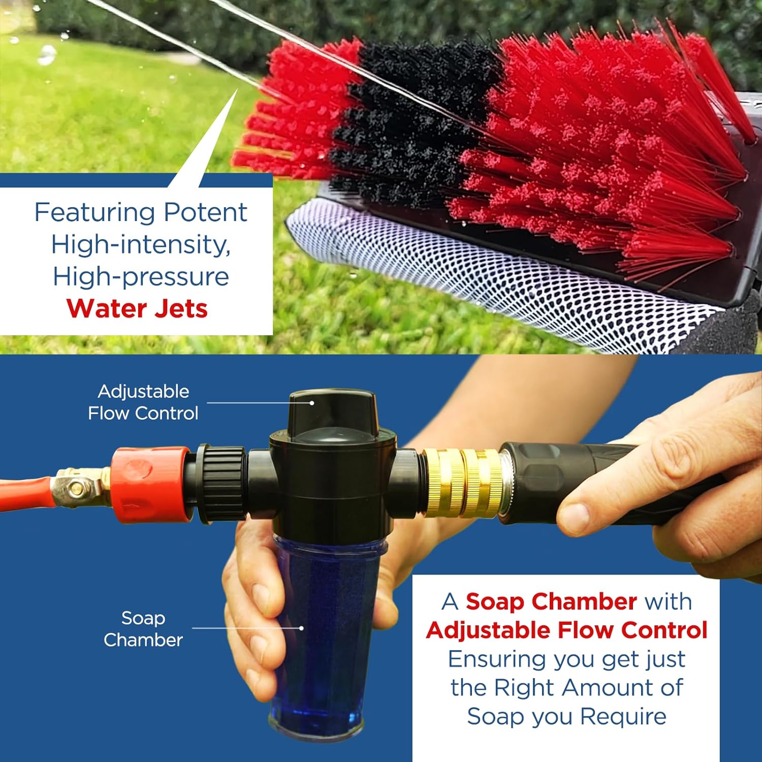 Trend Makers 15ft HydroCleaner XL - Telescoping Wash Wand, High-Intensity Power Water Jets