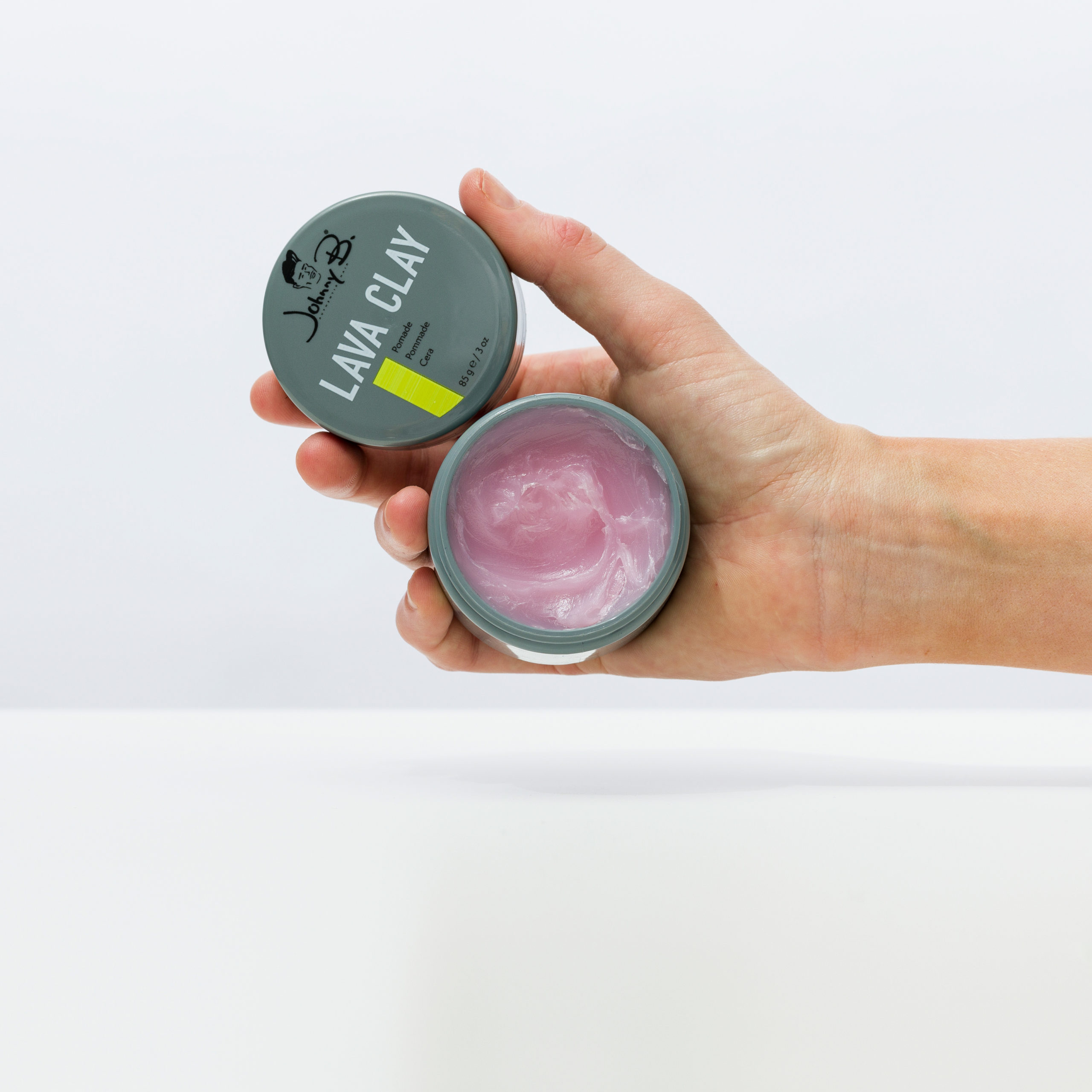 Johnny B Lava Clay Pomade Hair Styling for Fades and Buzz Cuts, 3 oz