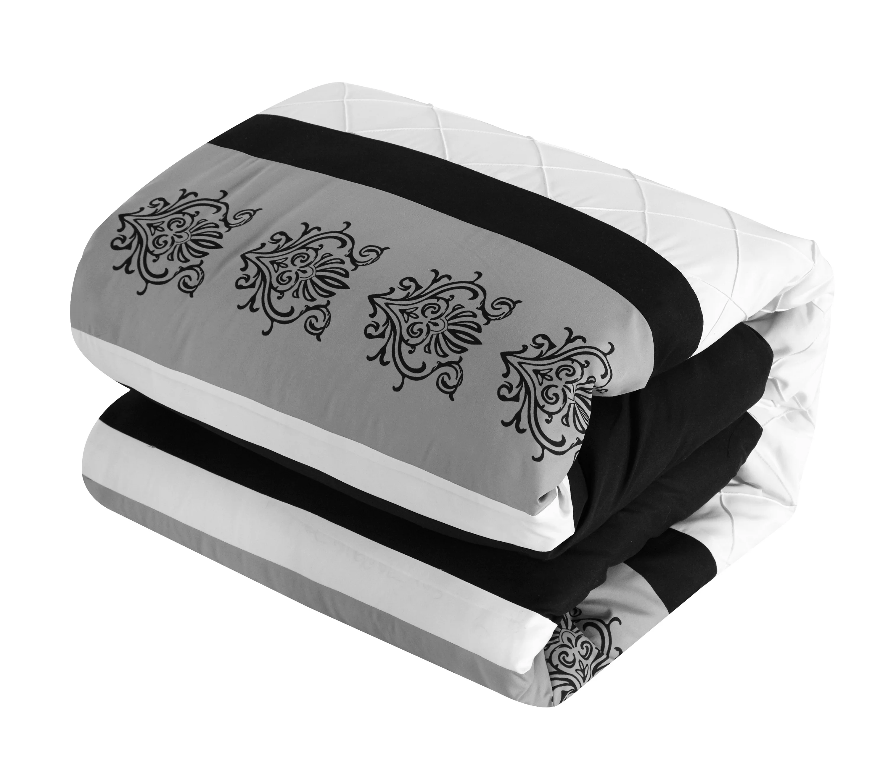 Chic Home Dalton 10-Piece Pinch Pleat Comforter Set, Queen, White