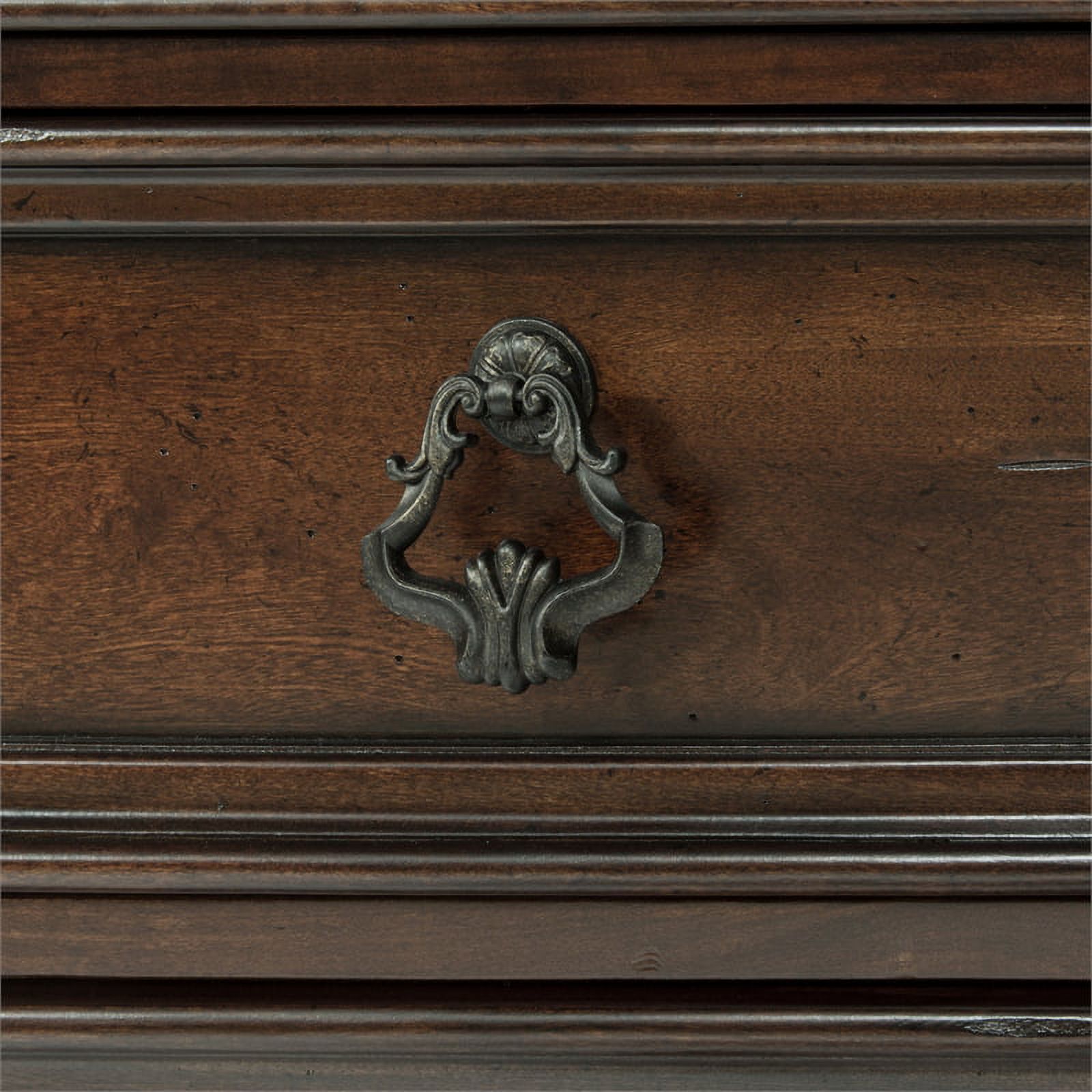 Home Square 2-Piece Set with Night Stand and King Sleigh Bed in Mahogany