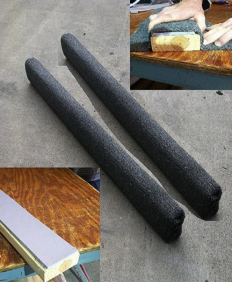 (2) Charcoal Bunk Boards w/ HD Padding / 2x4x5 / Marine Carpeted Runners for Boat Trailer