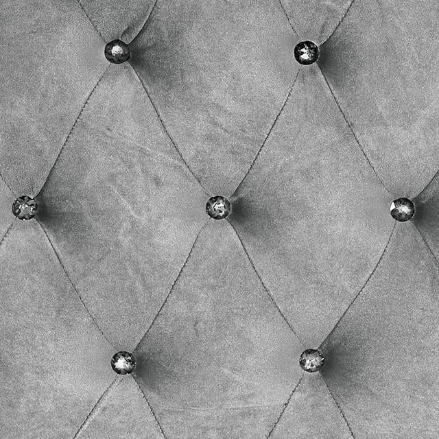 Transitional Gray Solid Wood King Bedroom Set 3pcs FOA CM7130GY Zohar