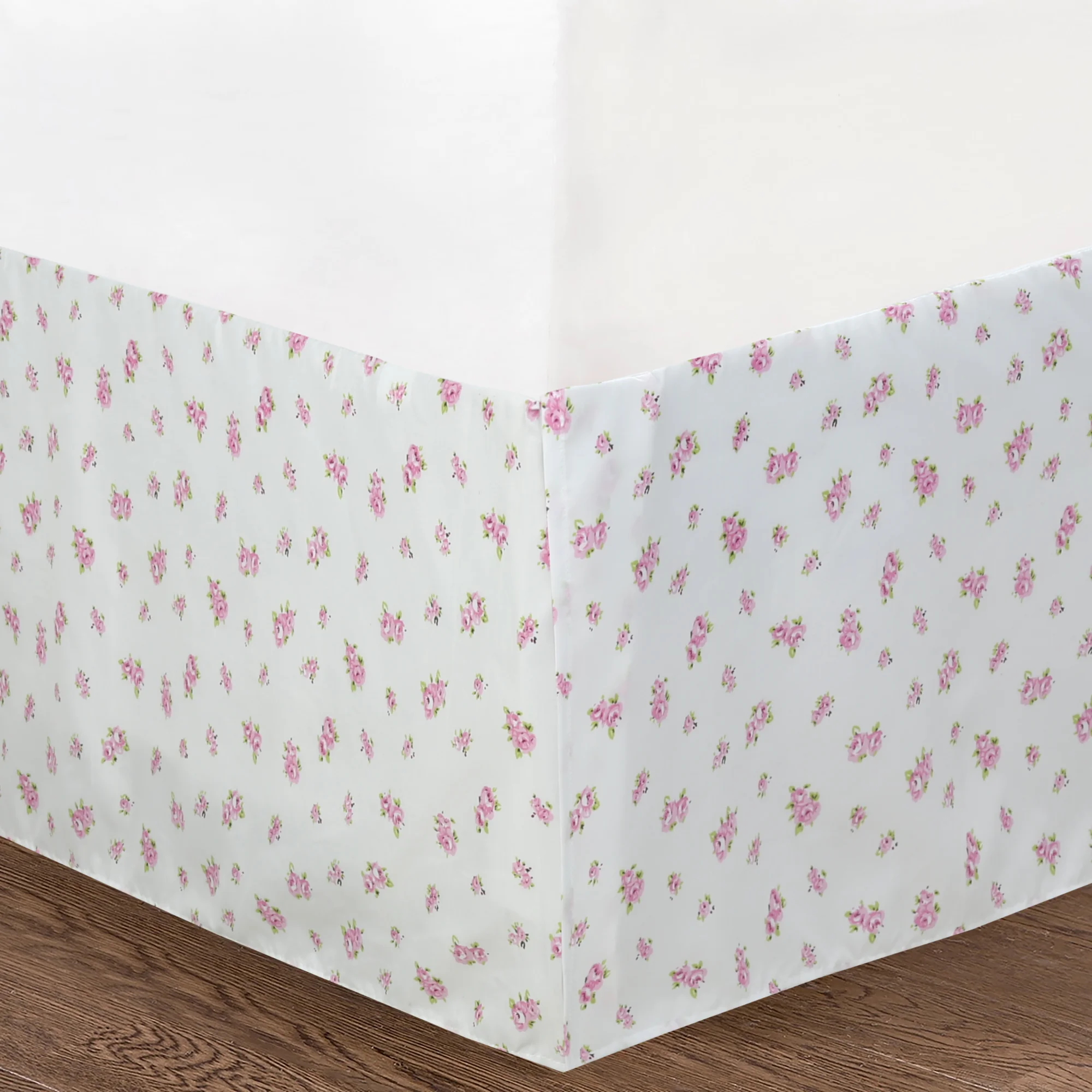 Summer Bloom Azalea Floral Garden Chintz 7-Piece Pink Blue White Green Microfiber Reversible DayBed Quilted Bedding Set with Décor Throw Pillows