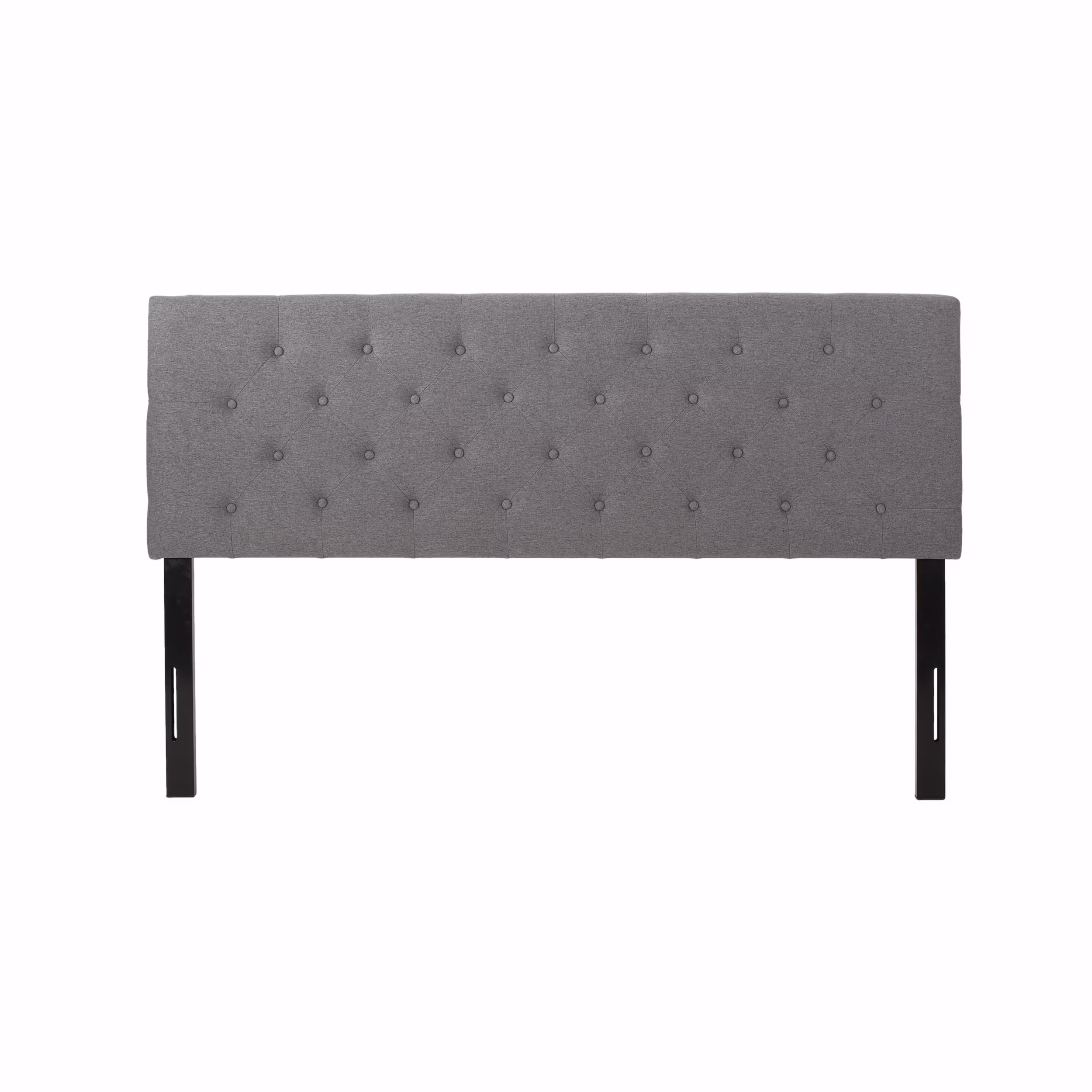 Noble House Coleman Contemporary Upholstered King/California King Headboard, Charcoal Gray, Black
