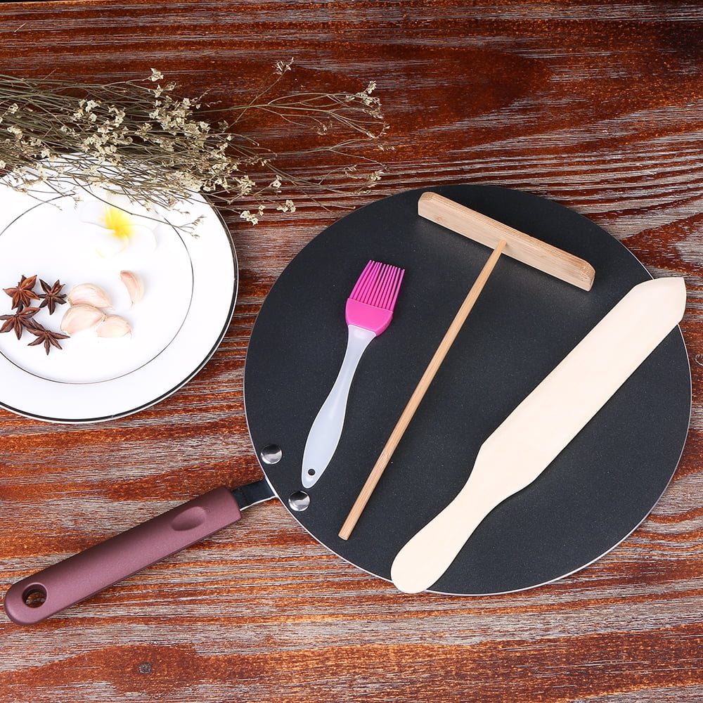 Tomshoo Pancake Pan Crepe Maker Flat Pan Griddle Pan with Spreader & Spatula Crepe Maker Griddle